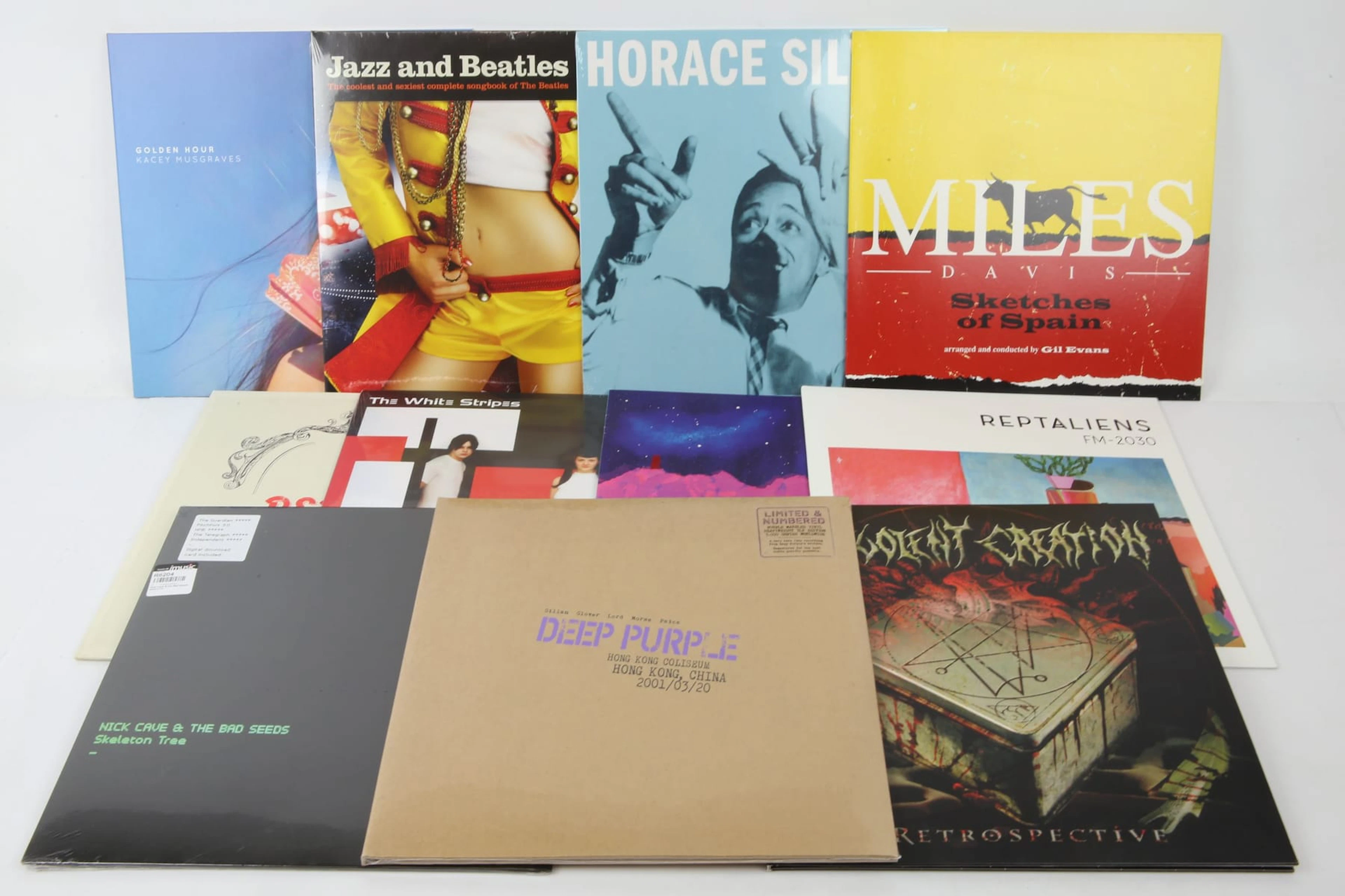 LP-SKIVOR, 11 st, bl.a. White Stripes, Nick Cave, Deep Purple