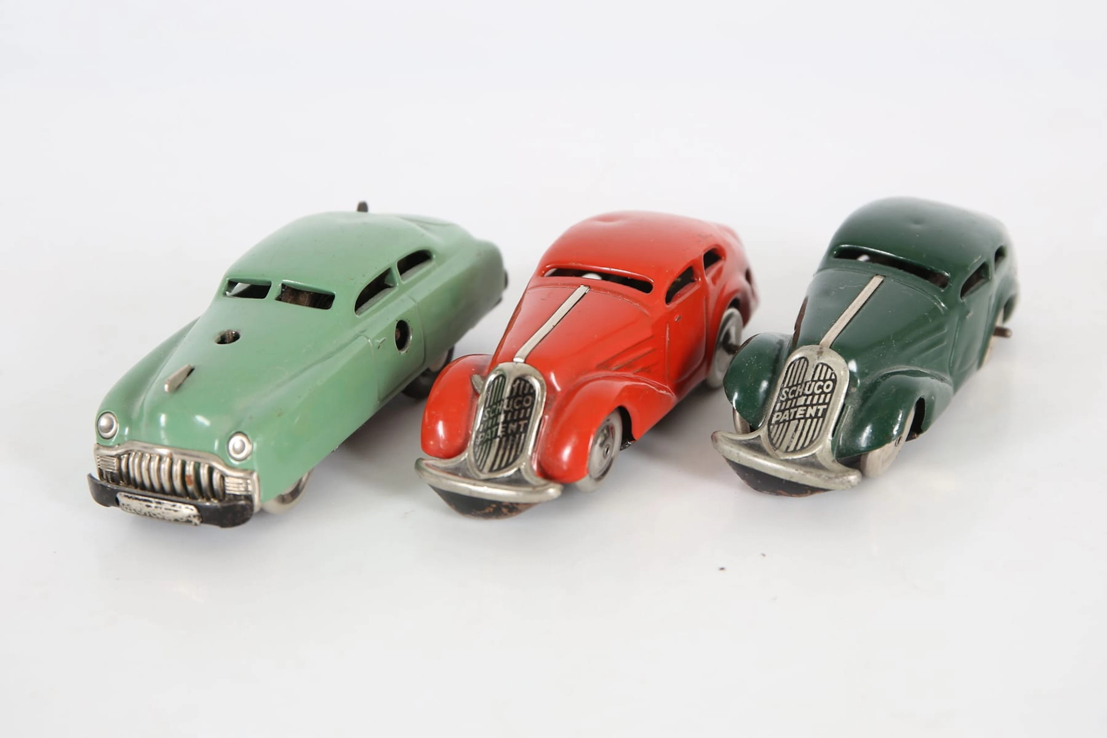 LEKSAKSBILAR, 3 st, plåt, Schuco, Varianto Limo 3041 samt 2 st 1001