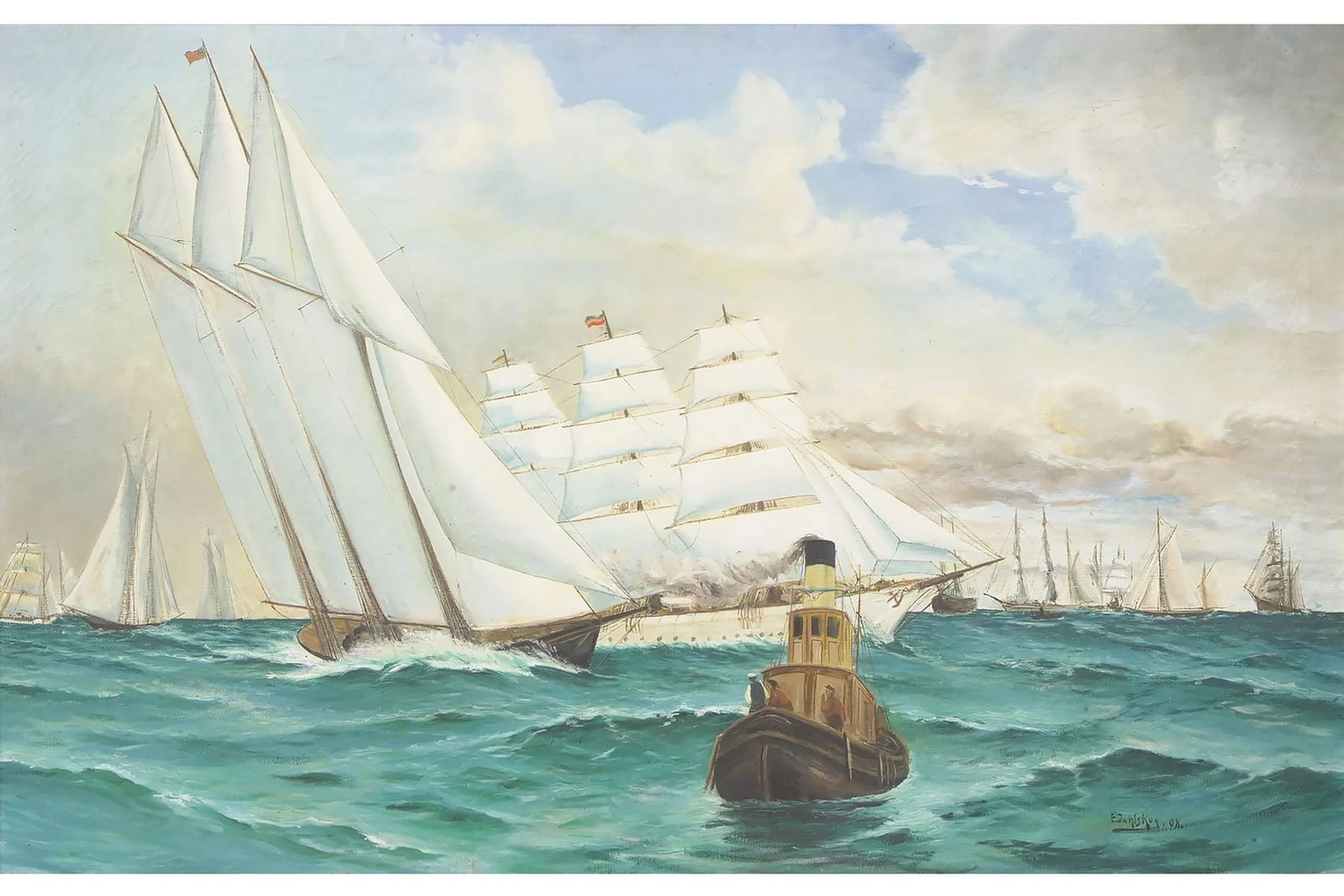 EWALD DAHLSKOG (1894-1950), olja på duk