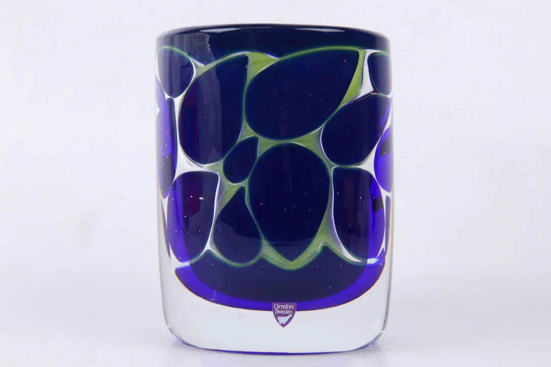 OLLE ALBERIUS (1926-1993), vas, konstglas, ariel, Orrefors