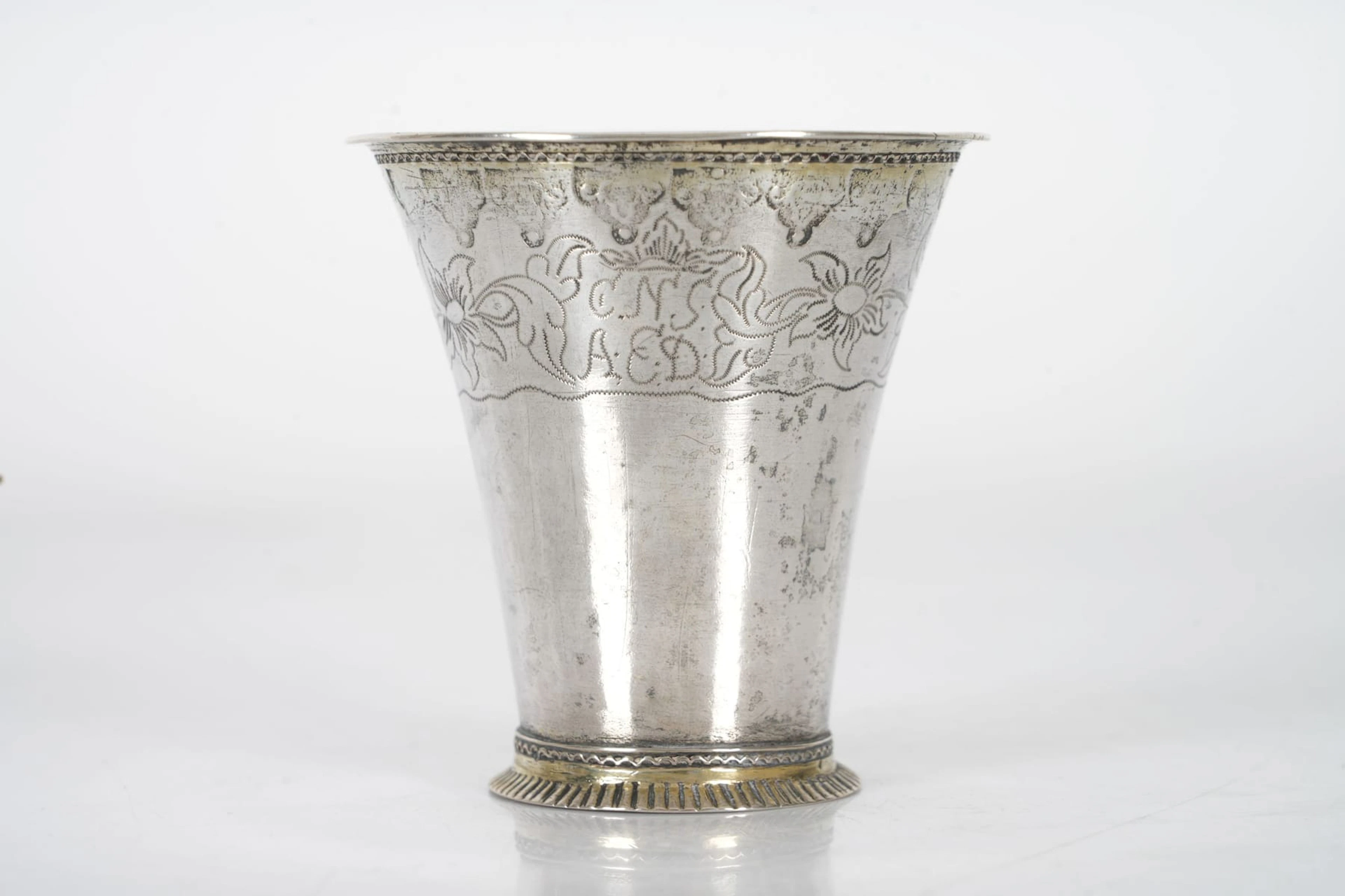JACOB SCHOTTE, bägare, silver, Vadstena, senbarock, ca 55,56 g