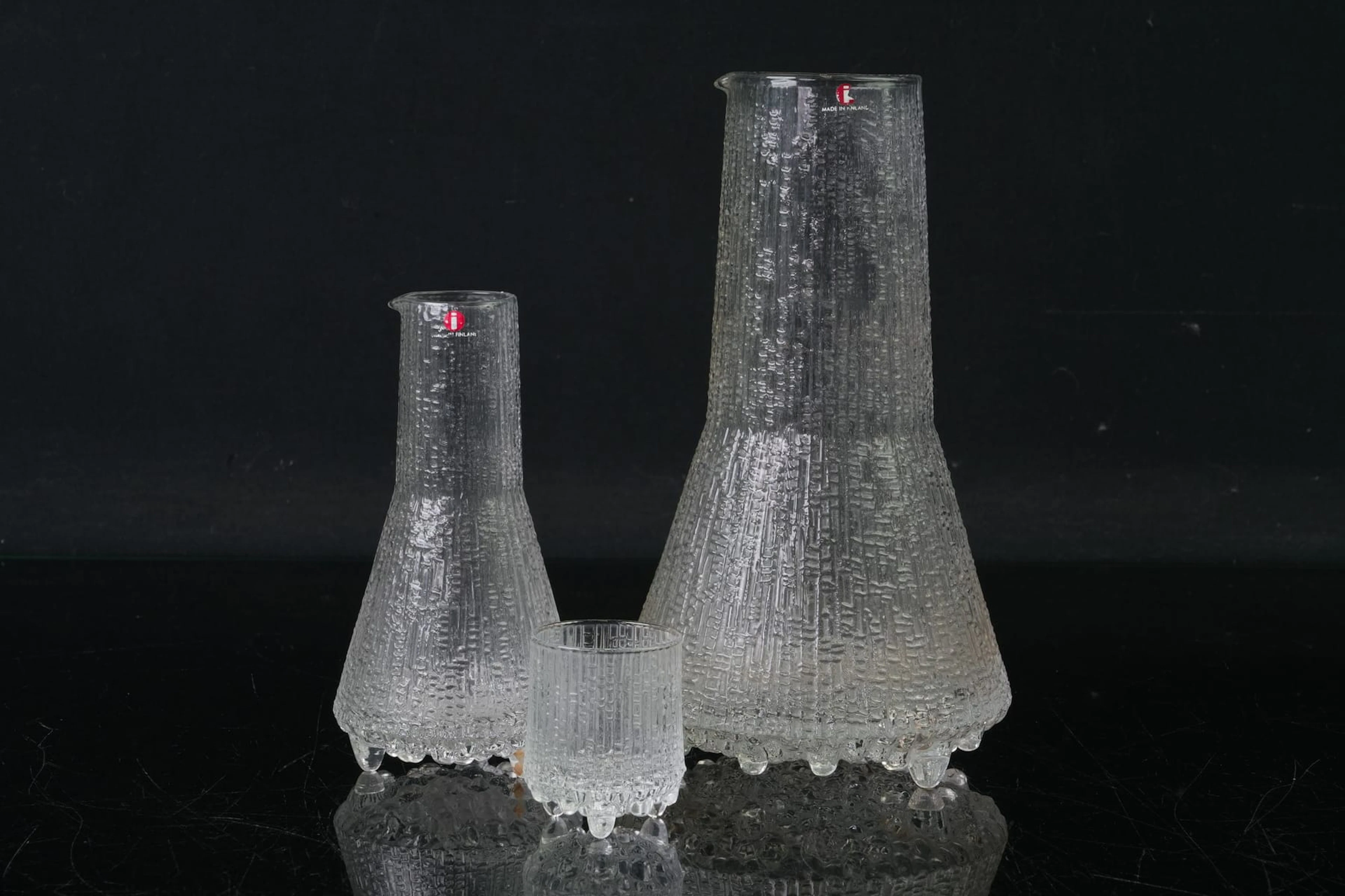 TAPIO WIRKKALA (1915-1985), snapsglas, 12 st, samt kannor, 2 st, "Ultima