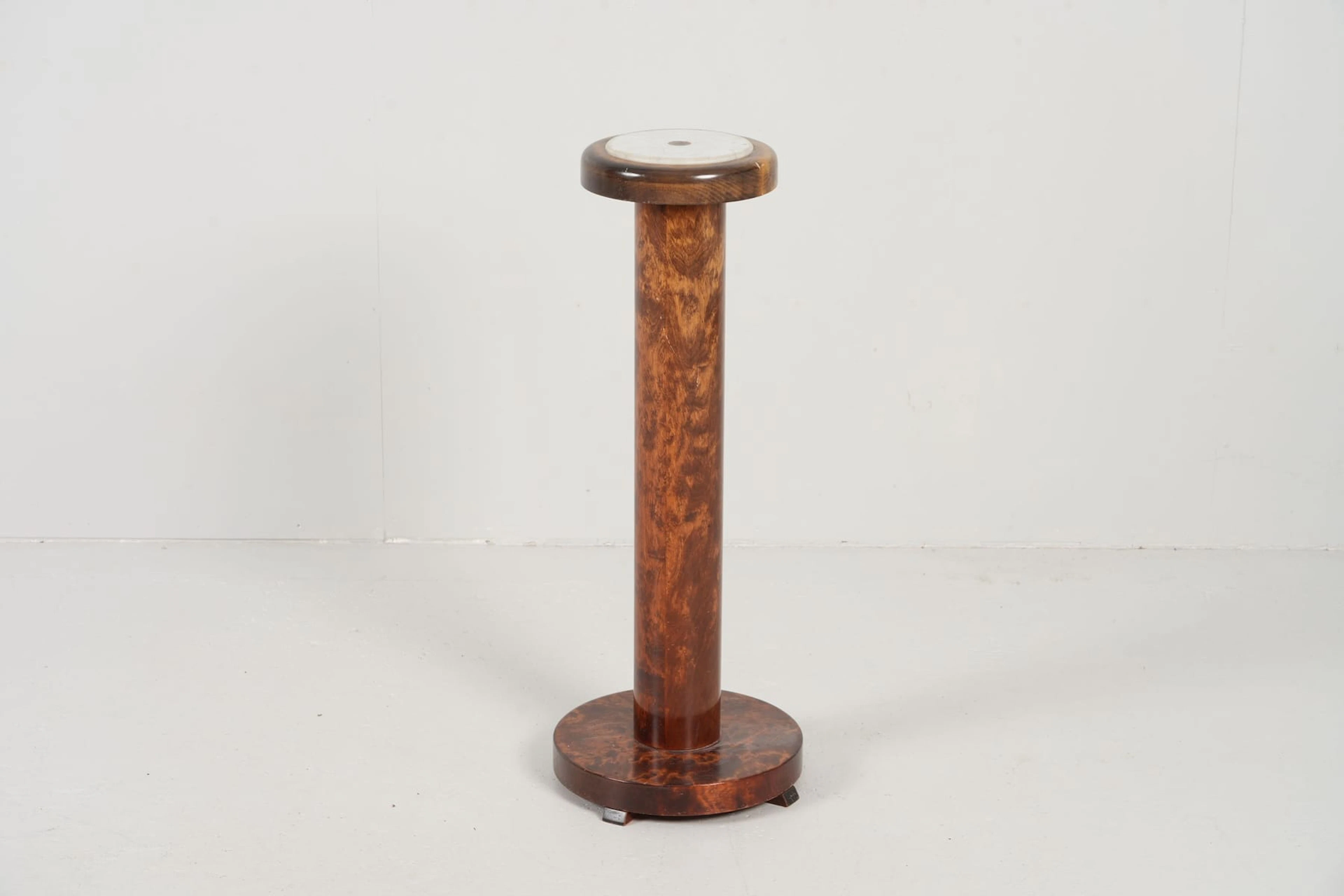 PIEDESTAL, björk med marmorskiva, Art Déco, 1920-tal
