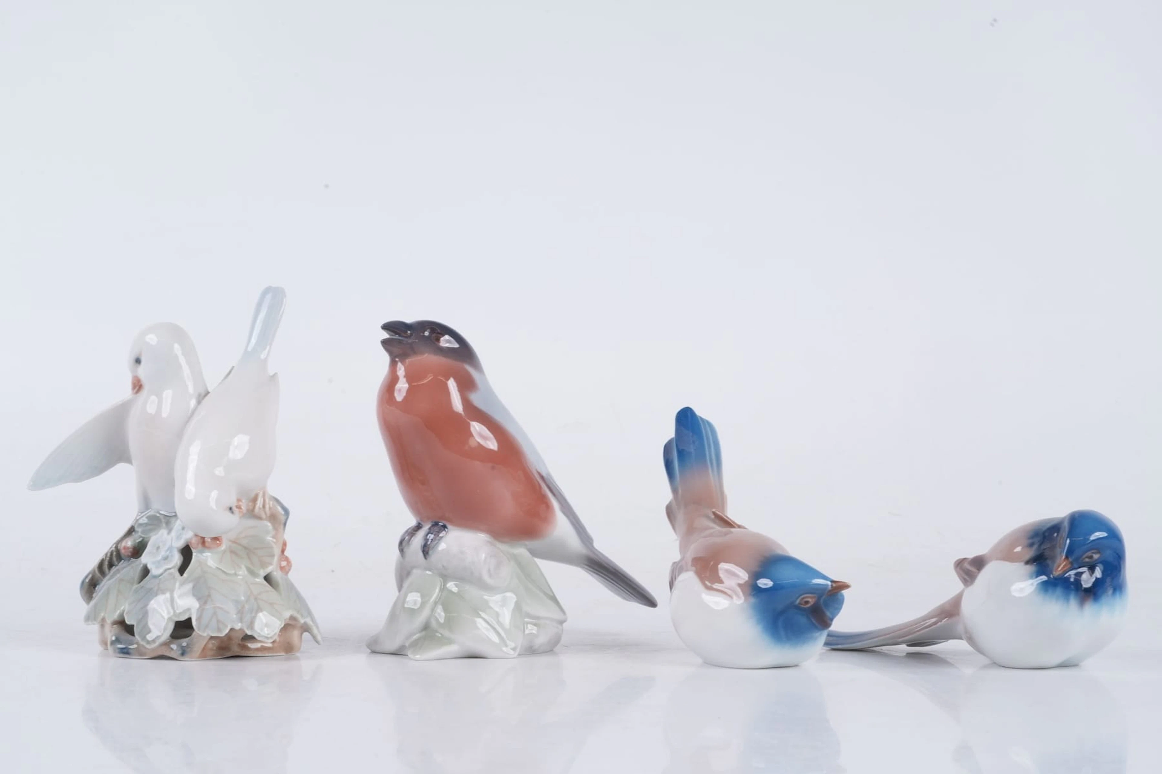 FIGURINER, fåglar, 4 st, Royal Copenhagen, Danmark