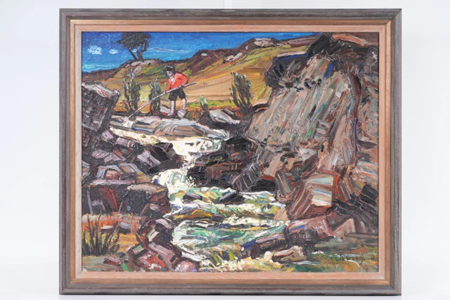 GUNNAR WIBERG (1894-1969), olja på pannå