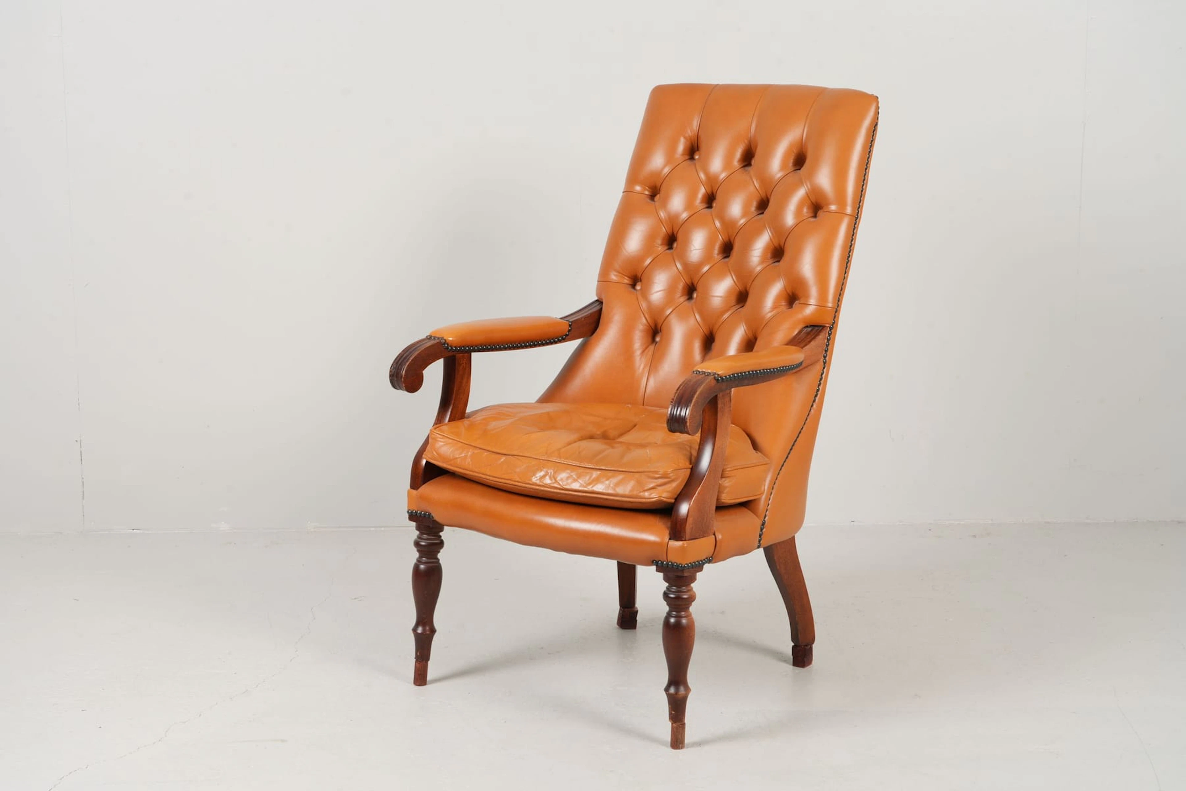 FÅTÖLJ, mahogny, engelsk stil, 1900-talets andra hälft