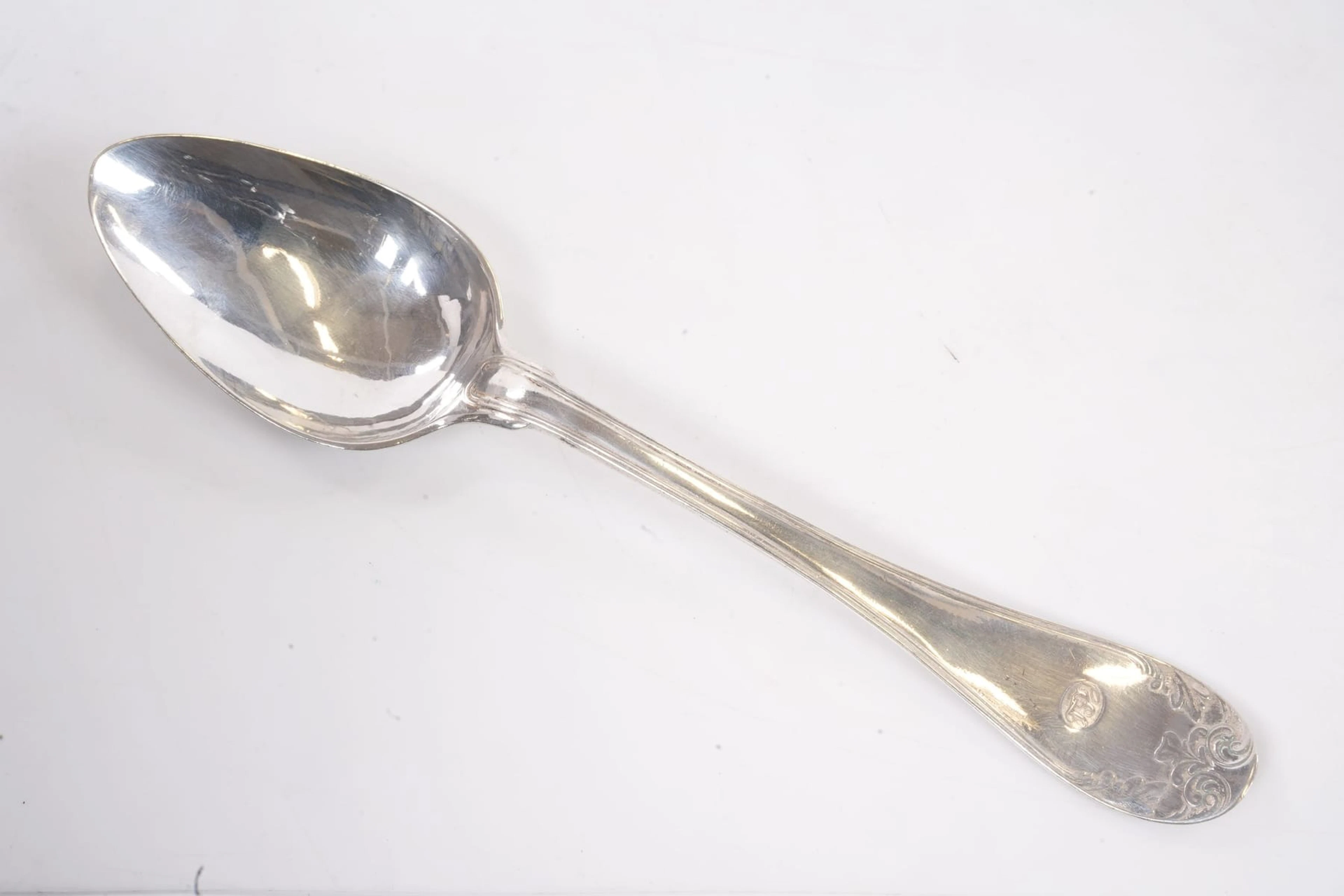 ADOLF ZETHELIUS, matsked, silver, "Gammelfransk", Stockholm, 1816, ca 69,51 g