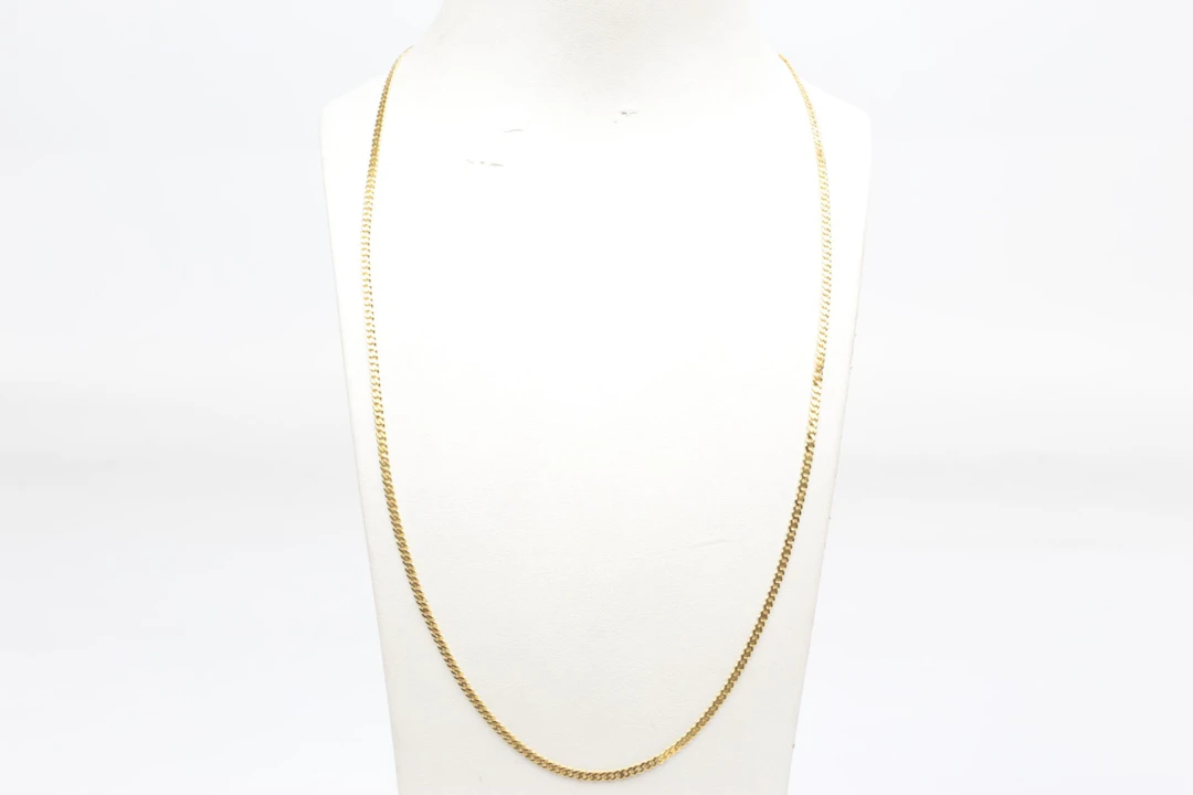 HALSKEDJA, manglad pansarlänk, guld, 18 k, ca 6,14 g