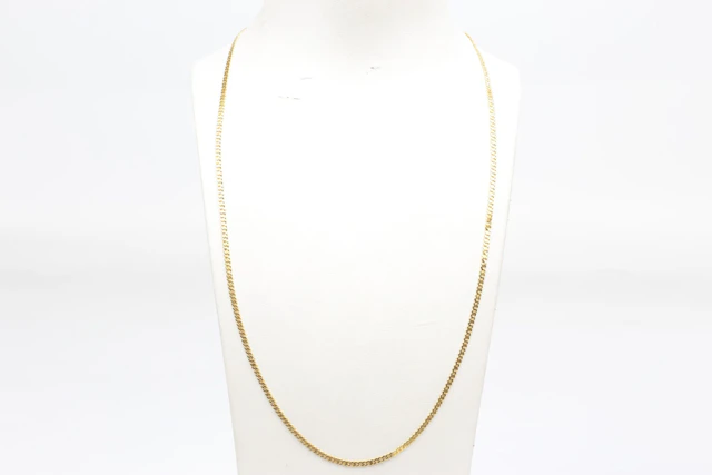 HALSKEDJA, manglad pansarlänk, guld, 18 k, ca 6,14 g