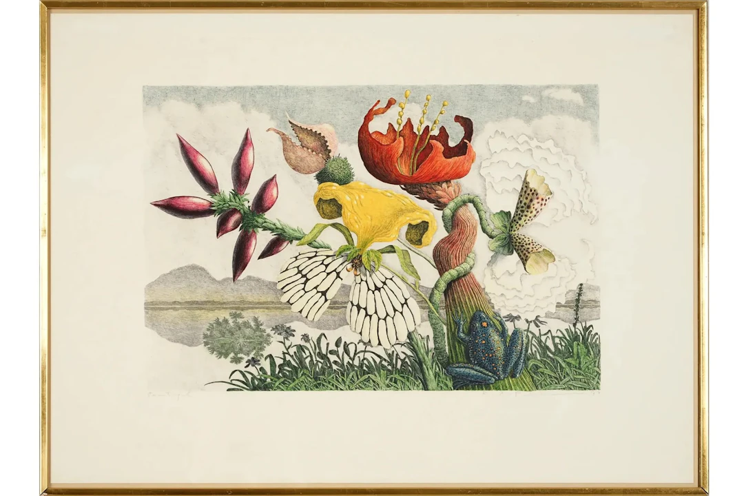 KARL AXEL PEHRSON (1921-2005), färglitografi, "Amlapalasi"