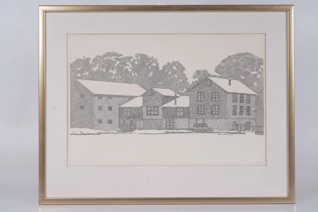 ÅKE V LARSSON (1926-2006), tuschteckning