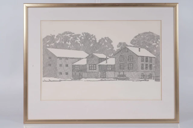 ÅKE V LARSSON (1926-2006), tuschteckning
