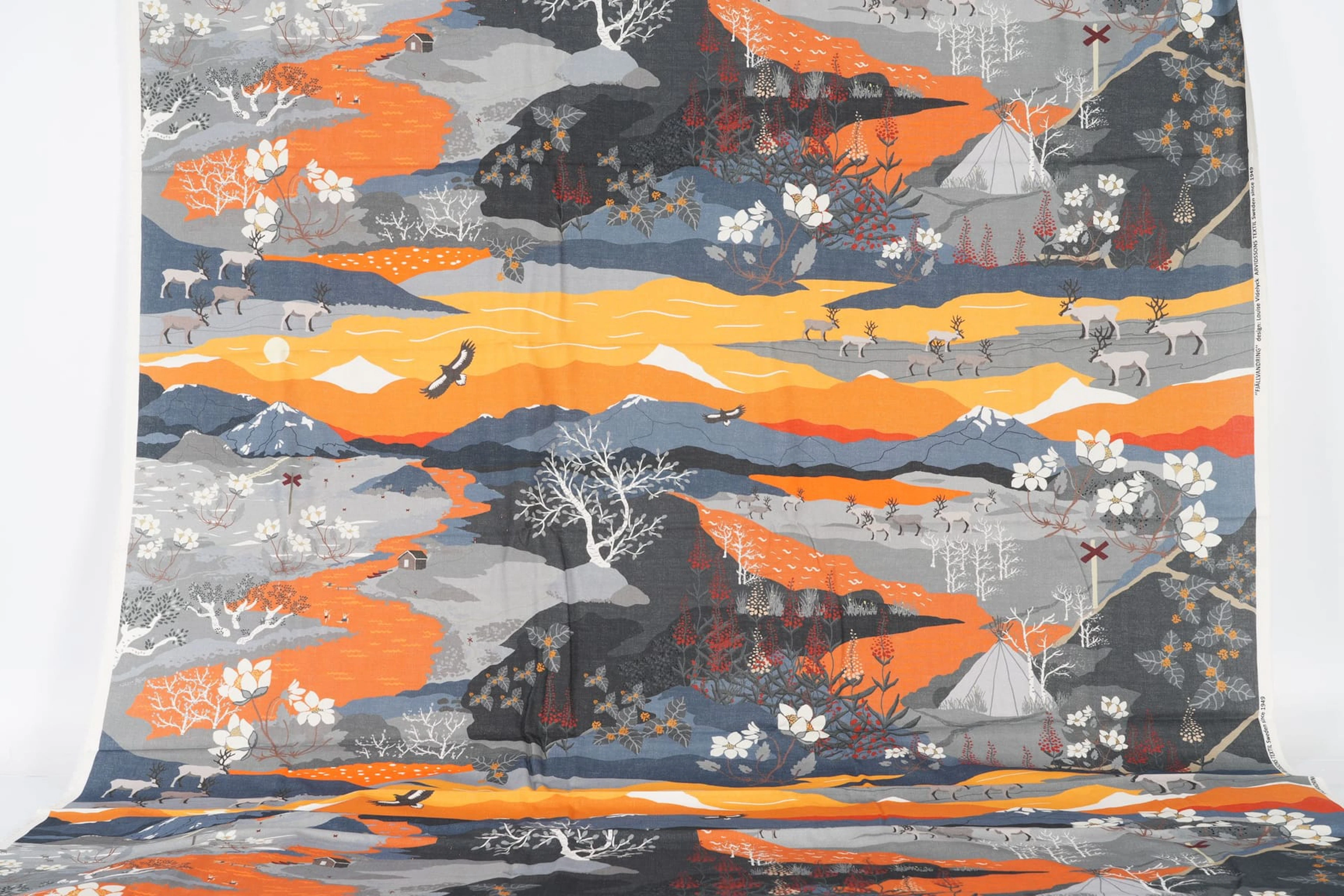 LOUISE VIDELYCK, stuvbit, "Fjällvandring", Arvidssons Textil
