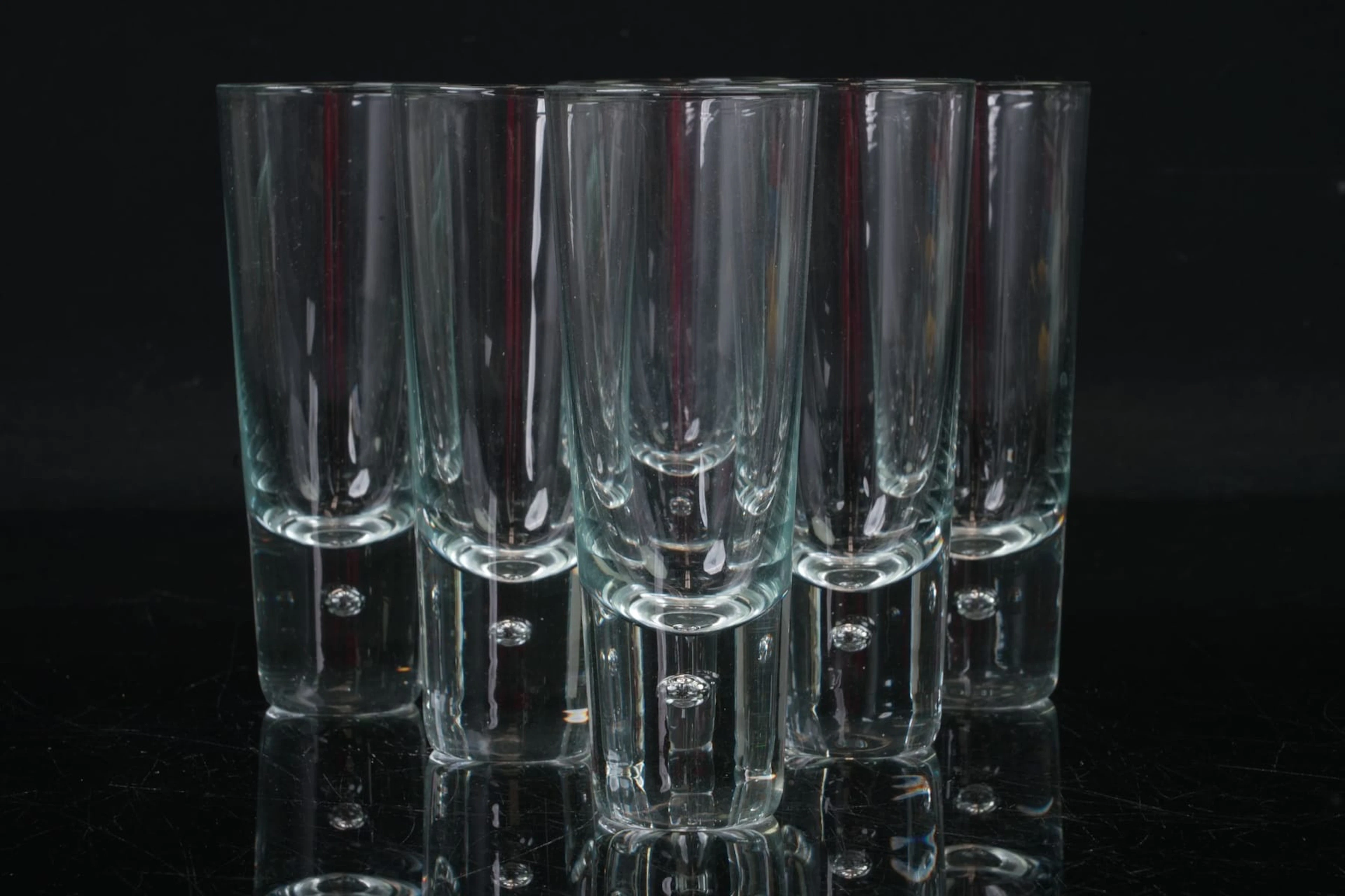 VICKE LINDSTRAND (1904-1983), champagneglas, 6 st, "Samba", Kosta