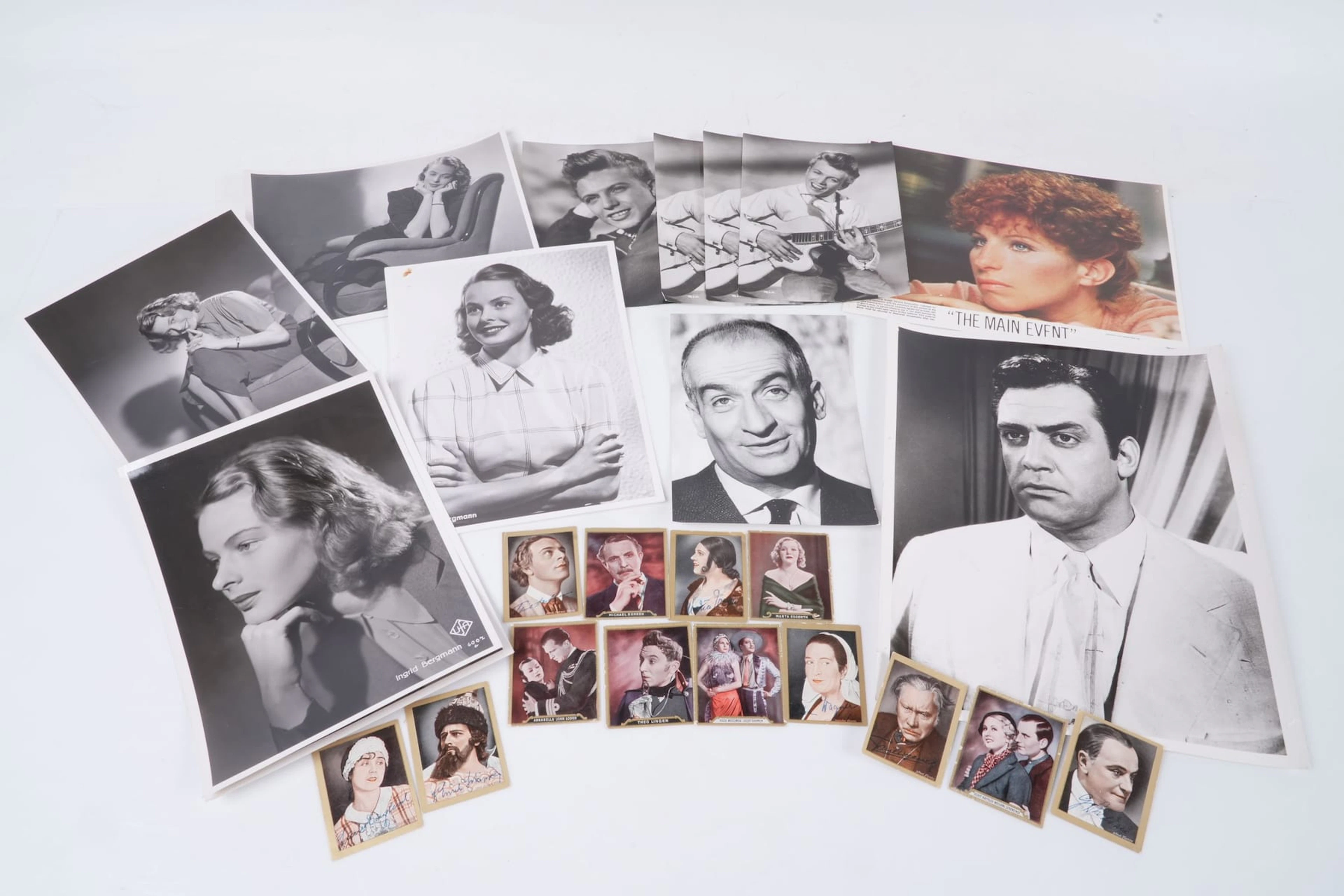 PARTI med lobbykort, pr-bilder, idolbilder, bl.a. Ingrid Bergman
