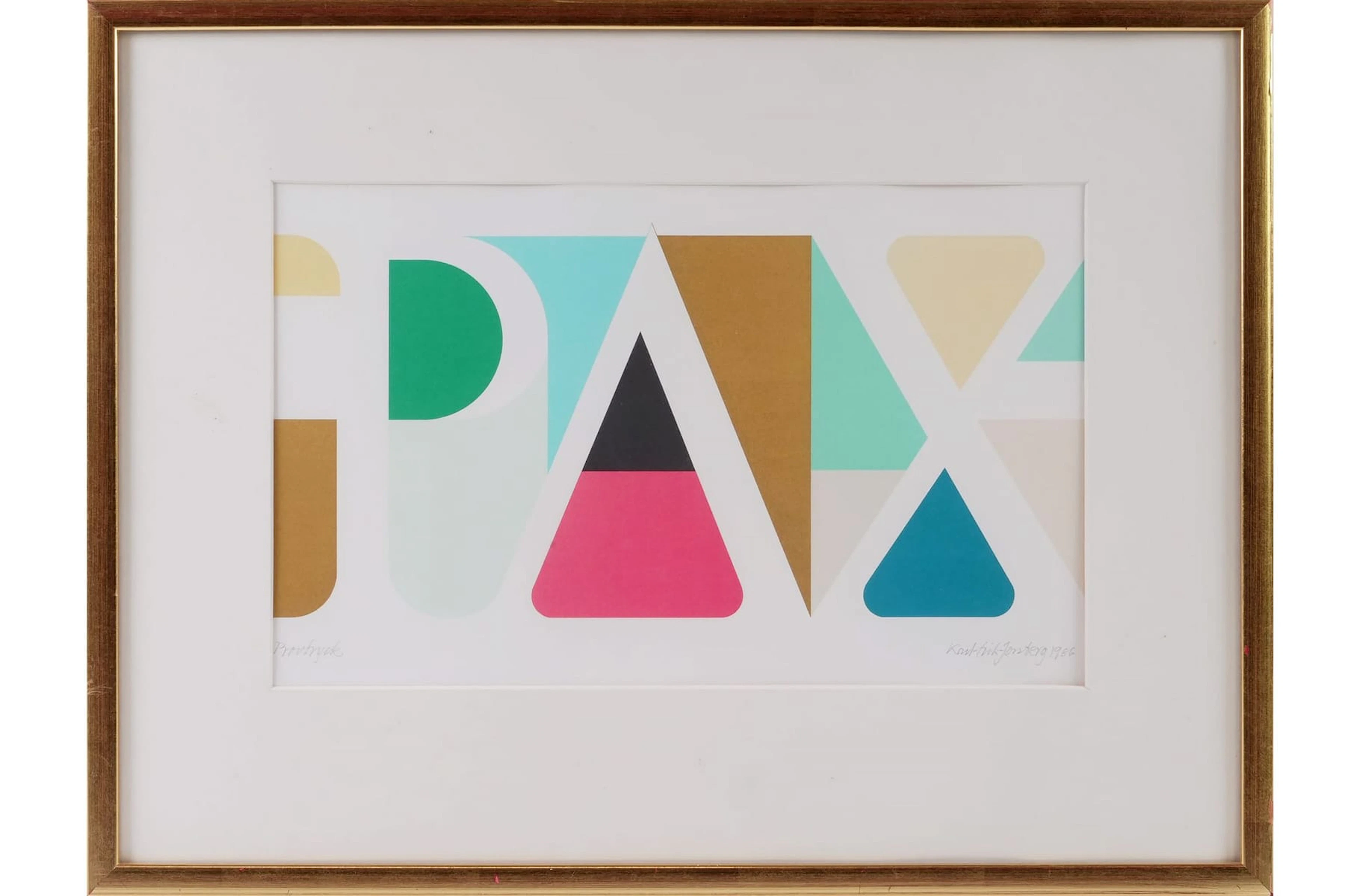 KARL-ERIK FORSBERG (1914-1995), färglitografi, "PAX"