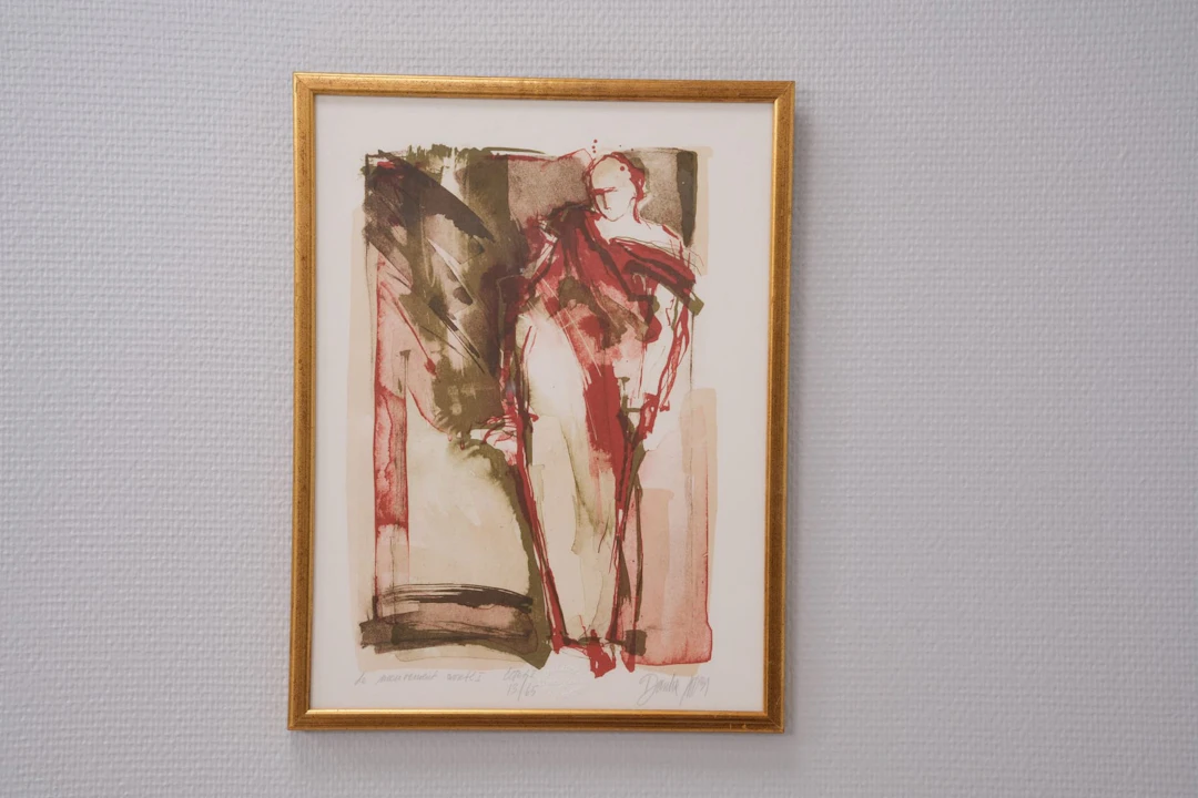 DANKA JAWORSKA (Polen/Sverige, 1951), färglitografi, "Le mouvement arreté"