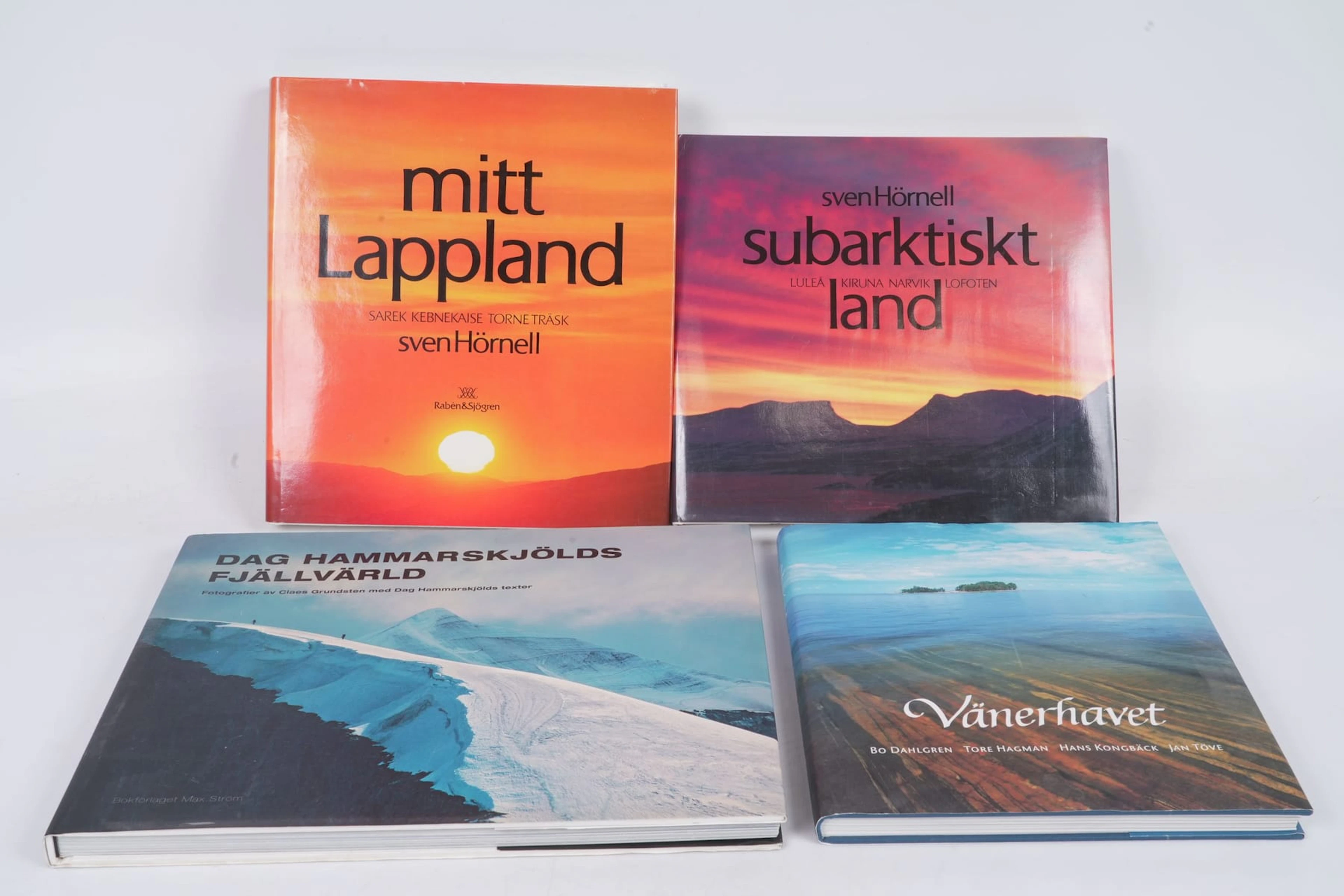 BÖCKER, 4 st, landskap, bl.a. Dag Hammarsköld Fjällvärlden