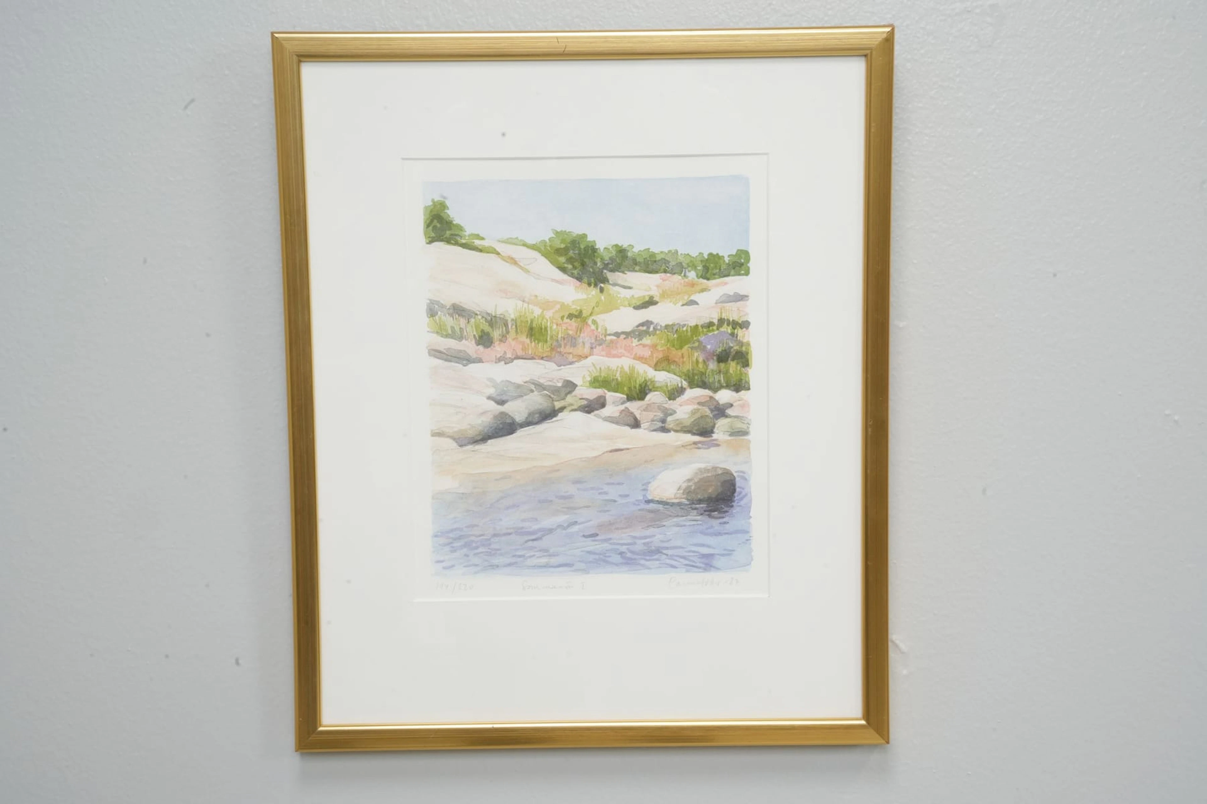 CARIN ADLER (1929-2019), färglitografi, "Sommarön l"