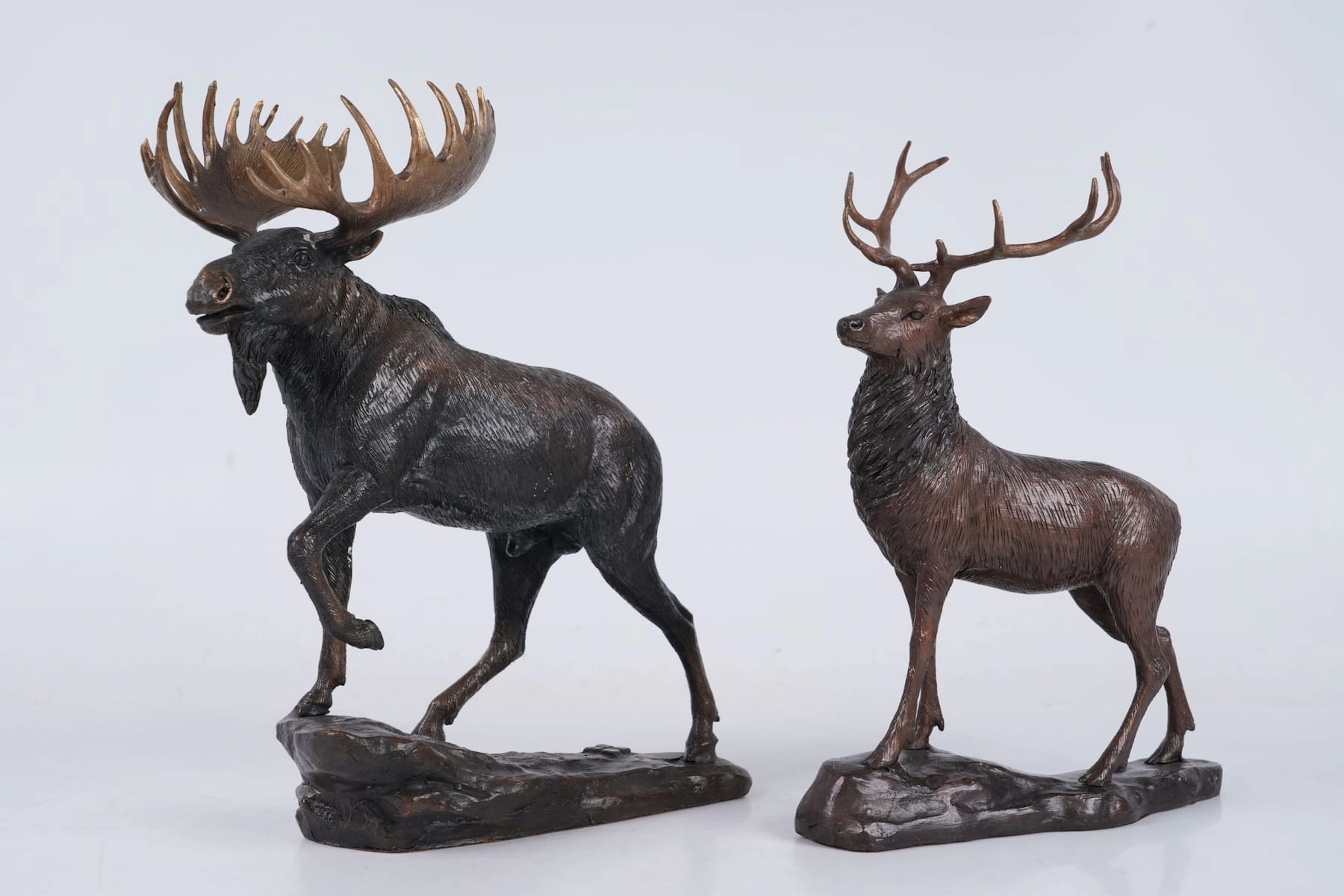 FIGURINER, 2 st, bemålad metall