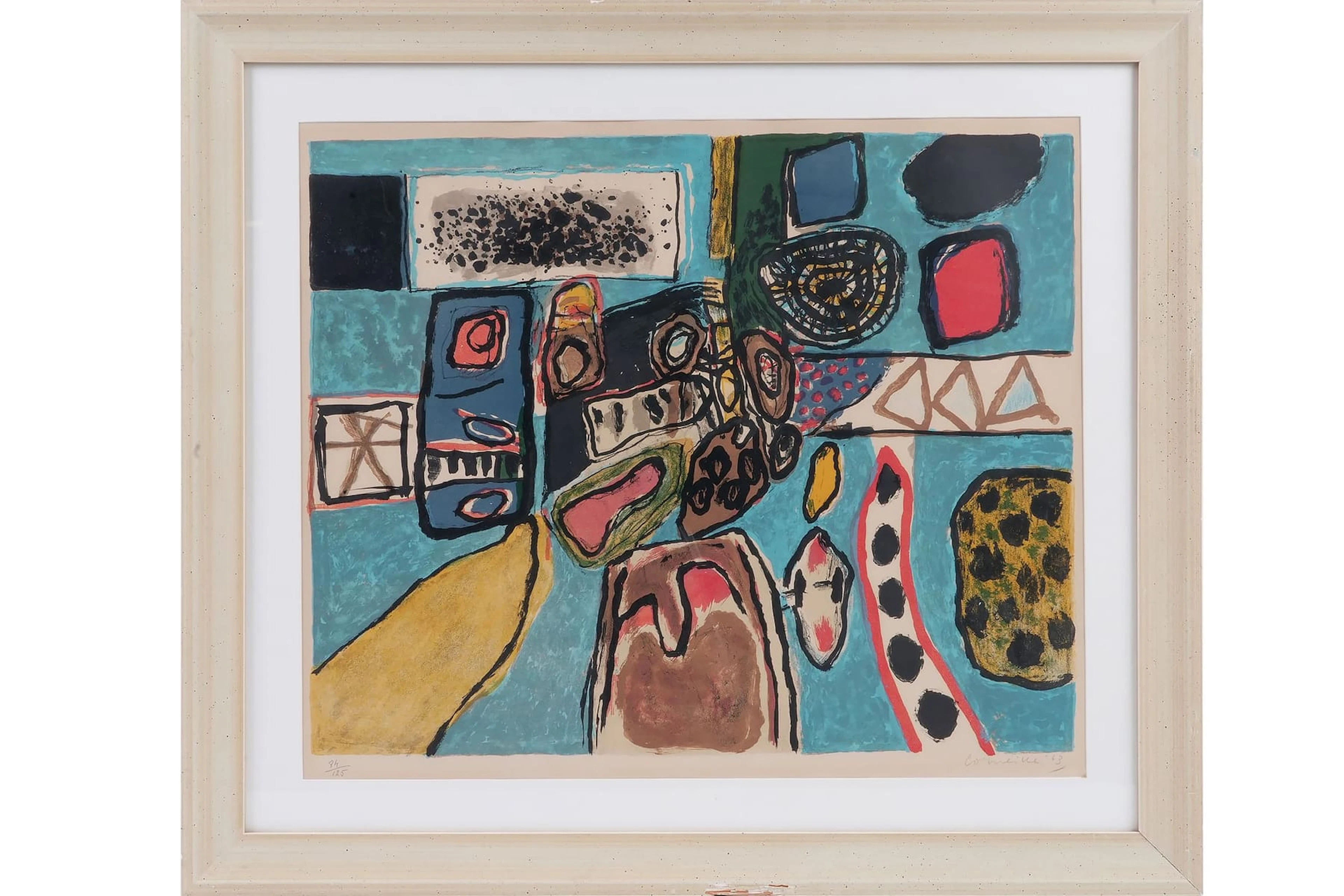 GUILLAUME VAN BEVERLOO "CORNEILLE" (Nederländerna, 1922-2010), färglitografi