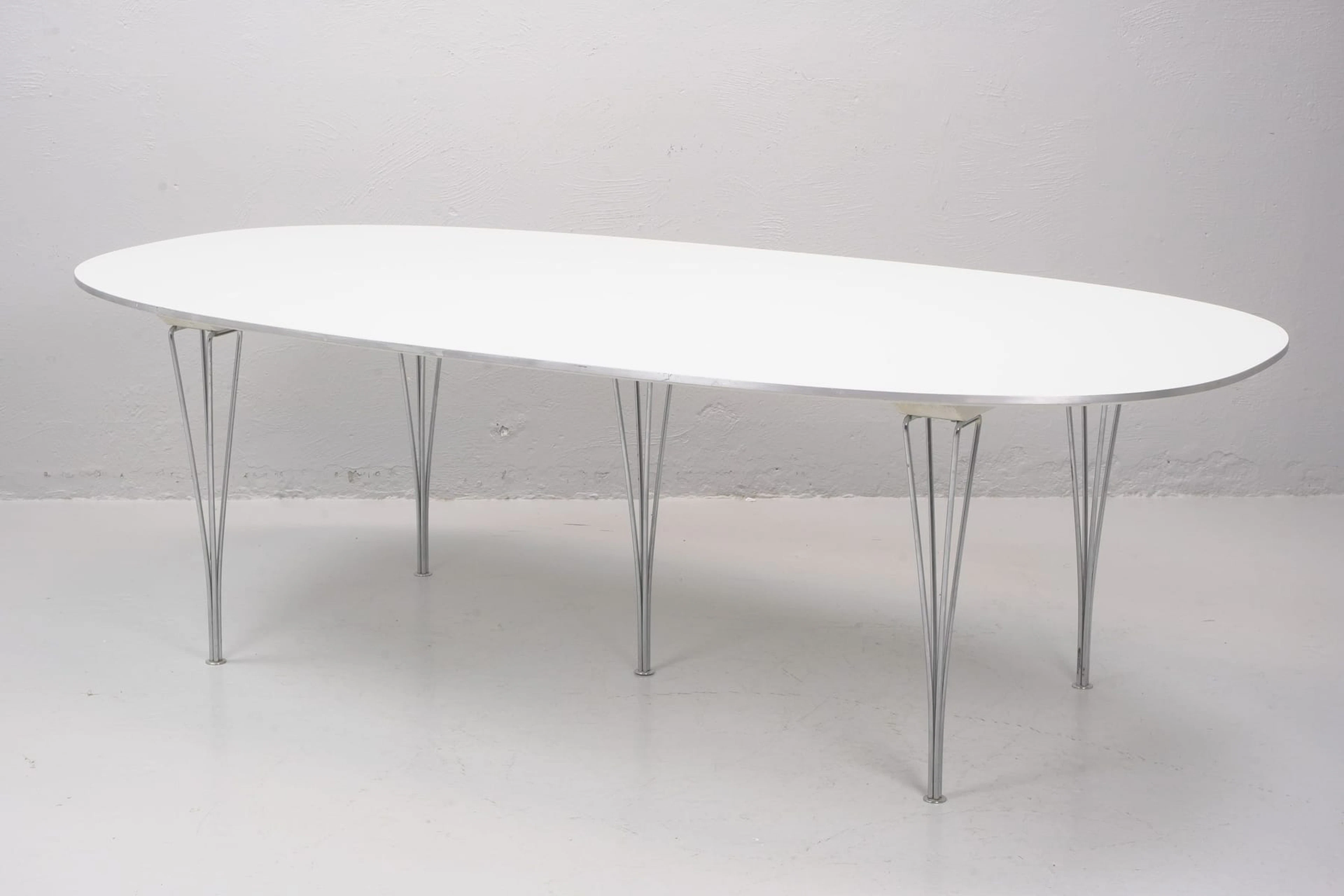 BRUNO MATHSSON & PIET HEIN, matbord, "Superellips", Fritz Hansen, Danmark, 1987
