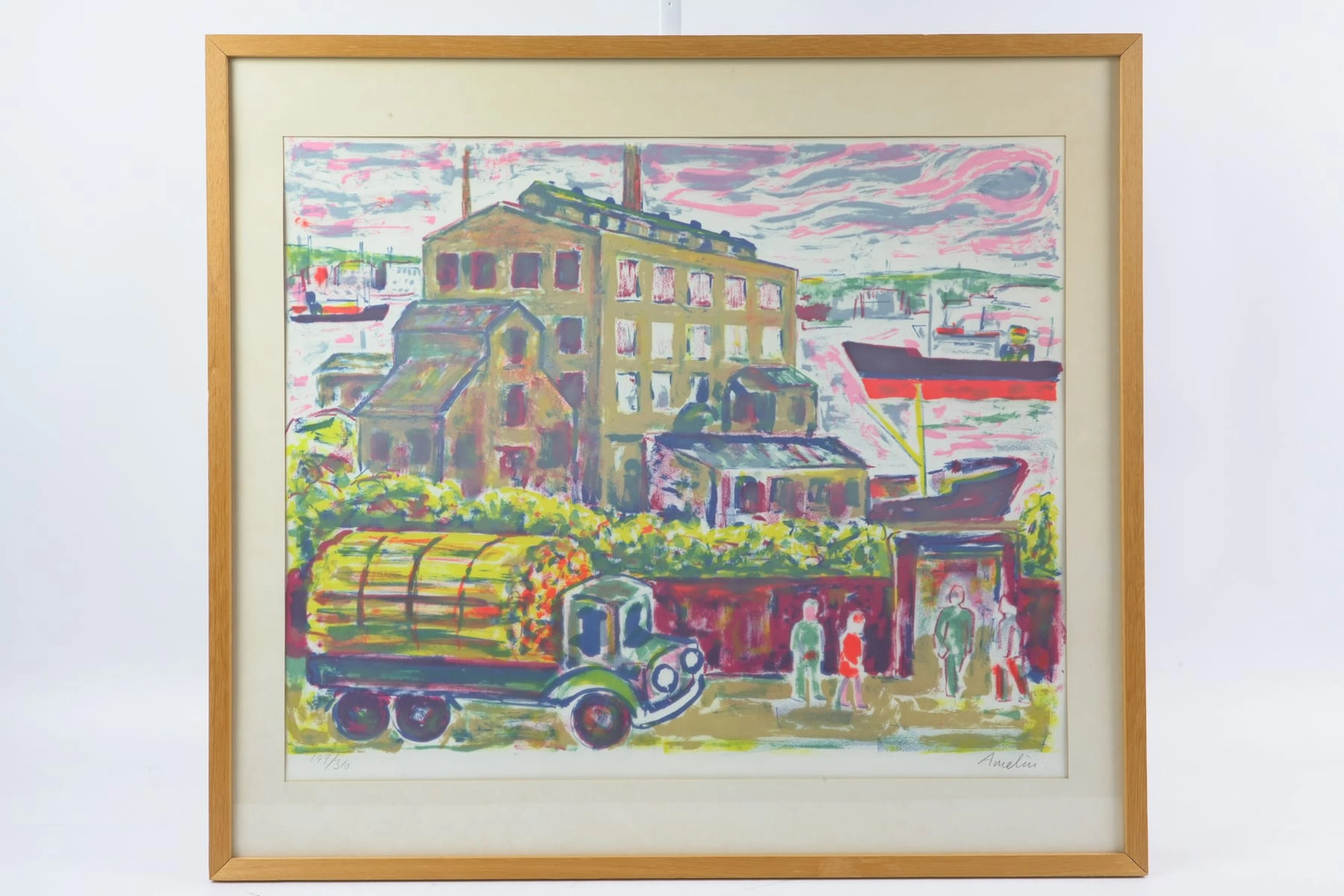 ALBIN AMELIN (1902-1975), färglitografi