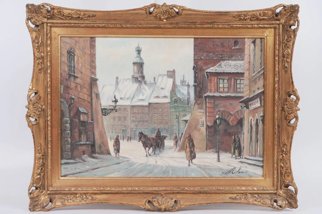 OIDENTIFIERAD KONSTNÄR, olja på duk, 1900-talets förra hälft