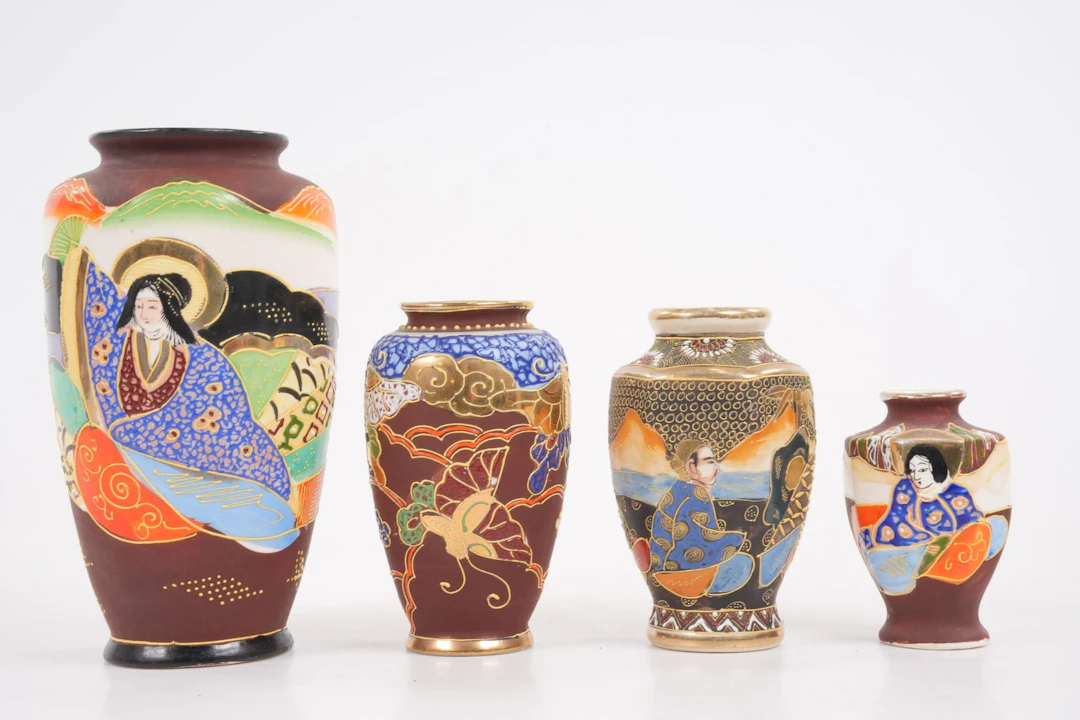 VASER, 4 st, Satsuma, Japan, 1900-tal