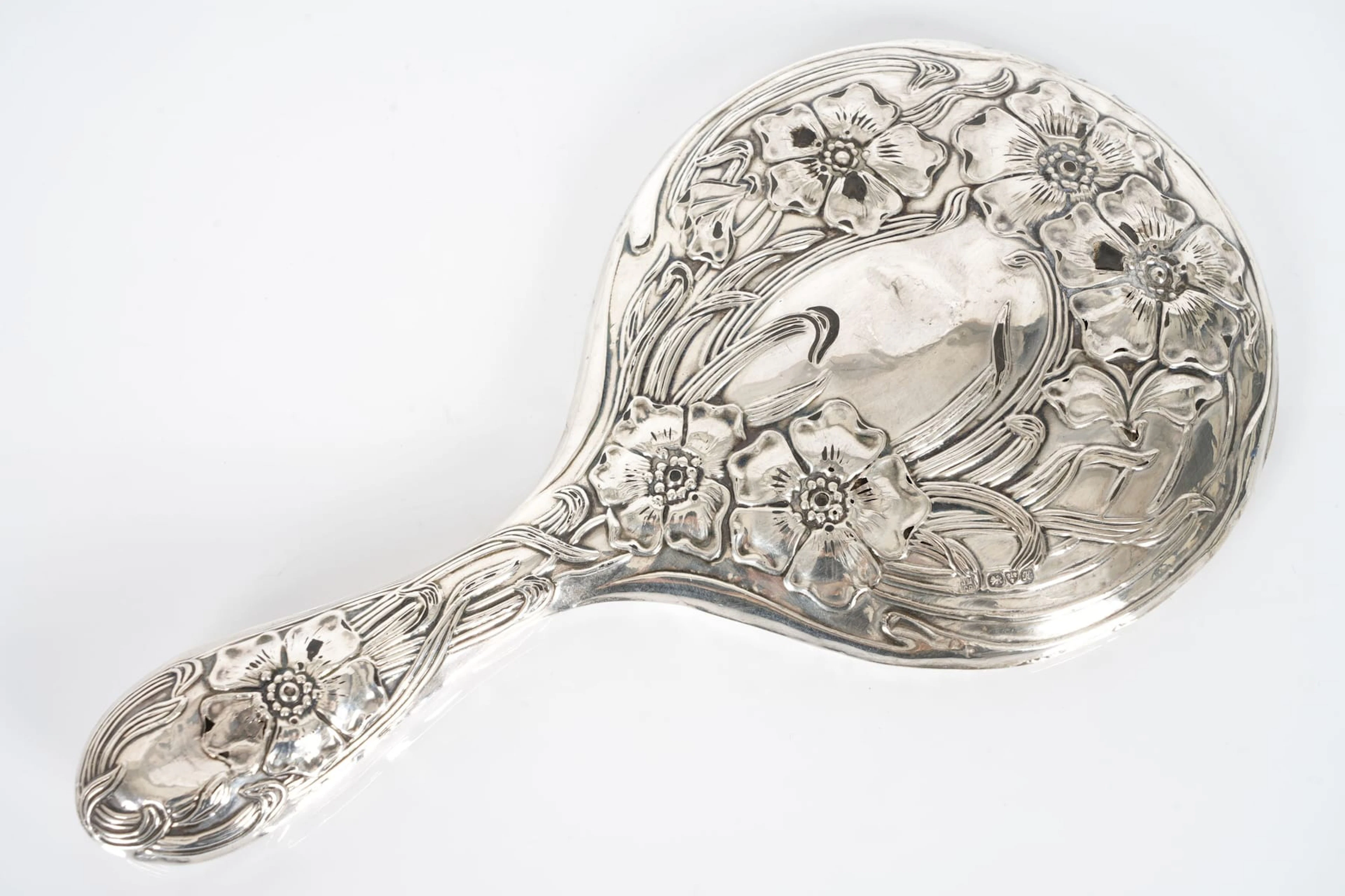 HANDSPEGEL, silver, W J Myatt & Co, Chester, England, 1910