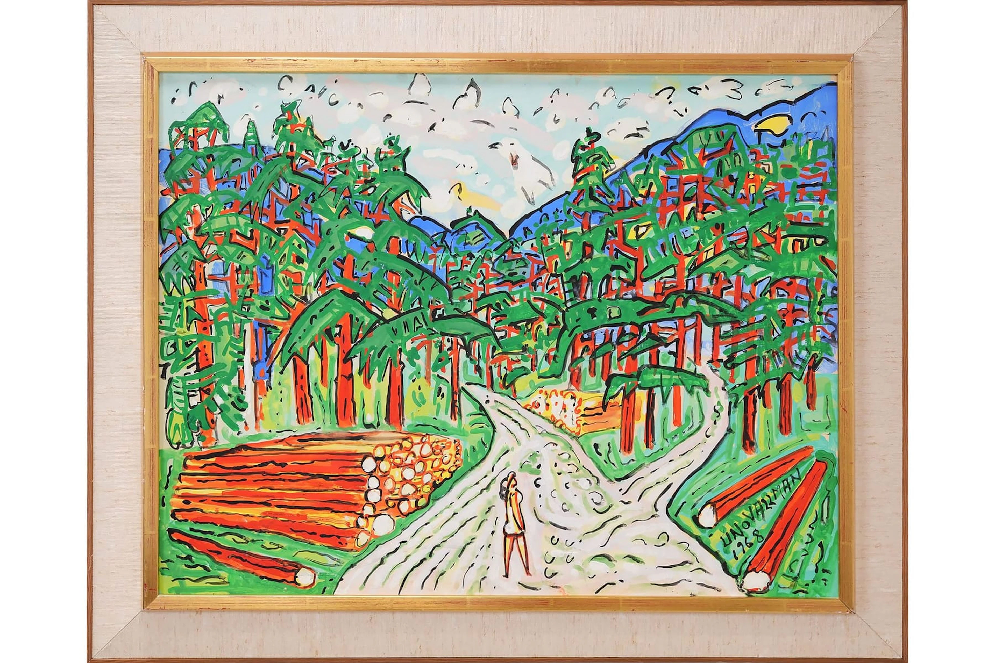 UNO VALLMAN (1913-2004), olja på pannå