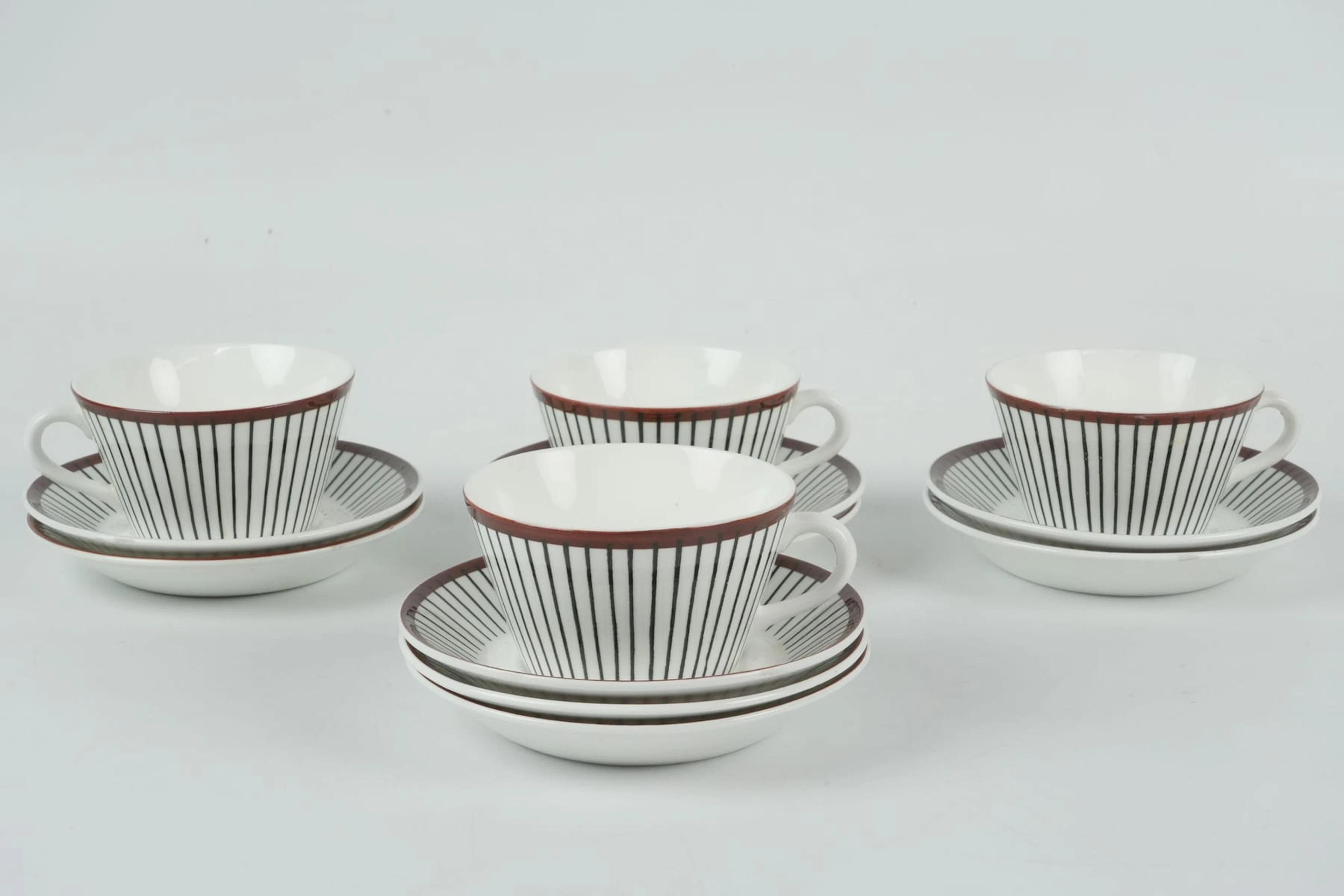STIG LINDBERG (1916-1982), tegods, 4 st, "Spisa Ribb", Gustavsberg