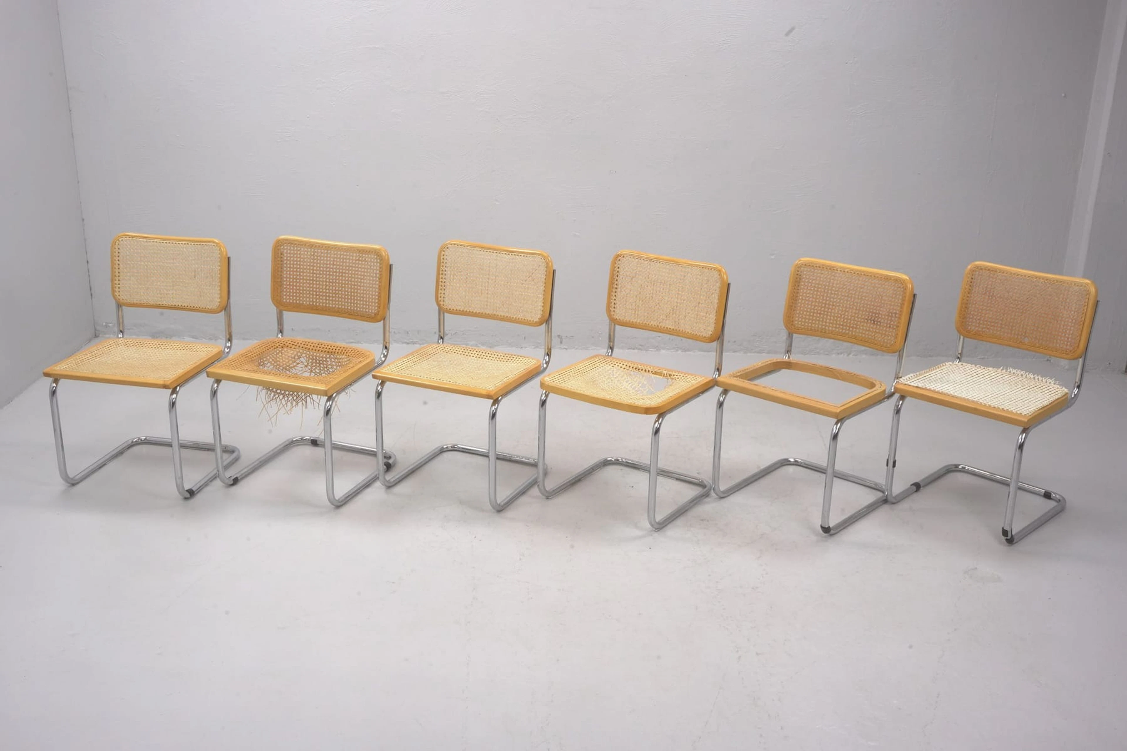 STOLAR, 6 st, defekta, Bauhaus, 1900-talets andra hälft
