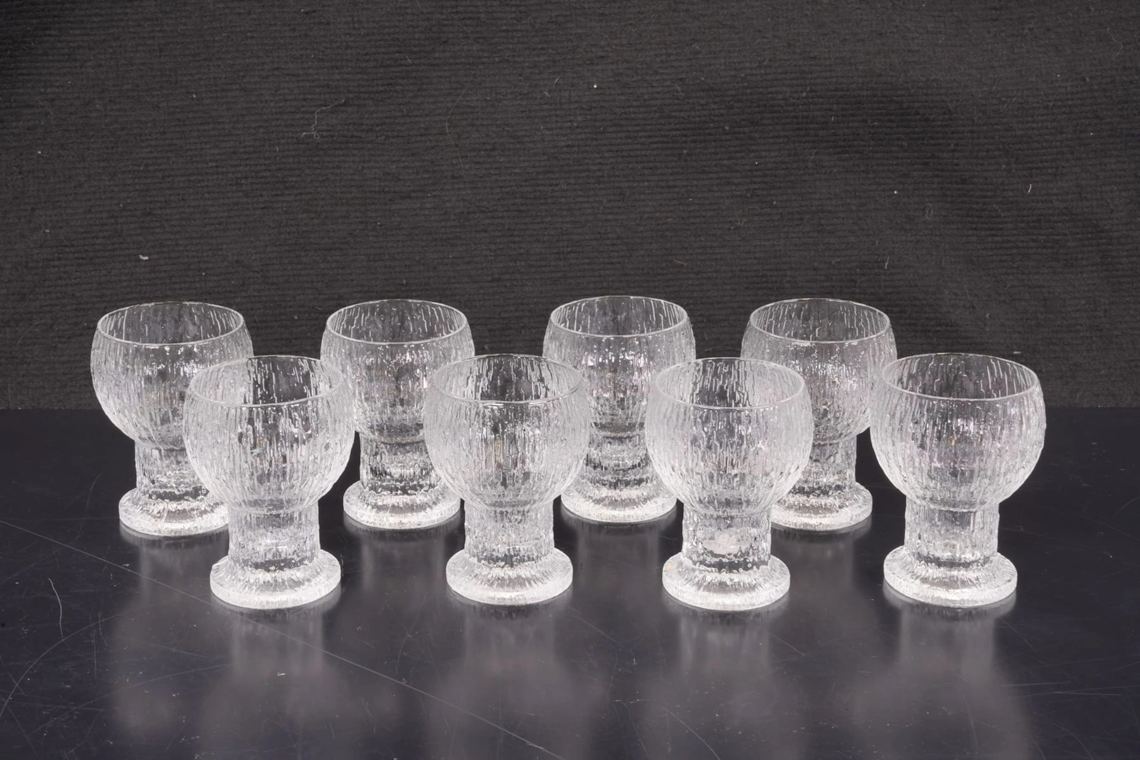 TIMO SARPANEVA (1926-2006), glas, 8 st, "Kekkerit", Iittala