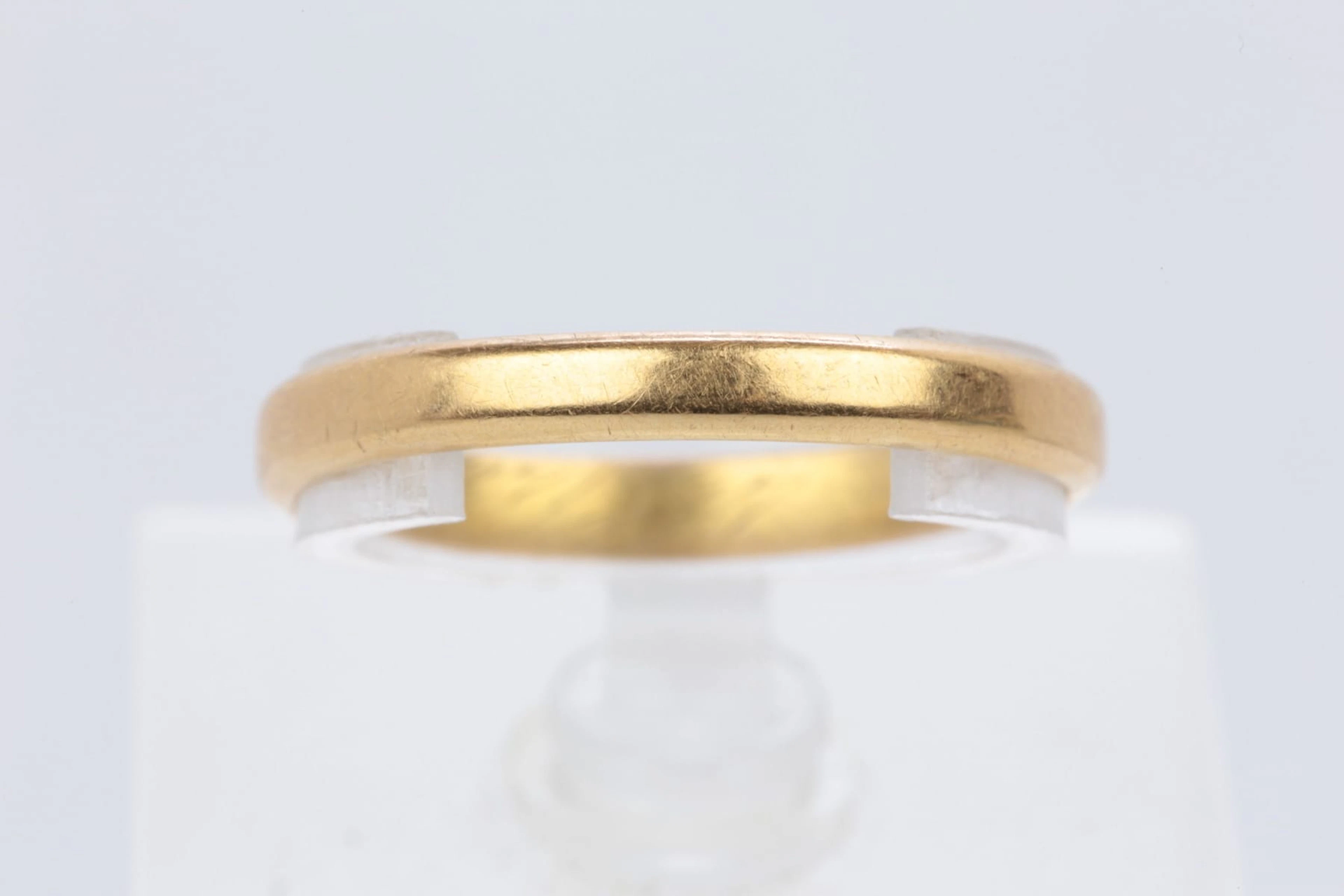 RING, slät, guld, 18 k, ca 2,81 g