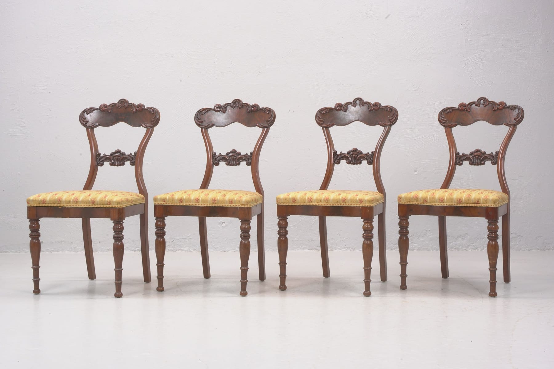 STOLAR, 4 st, mahogny, biedermeier, 1800-talets förra hälft