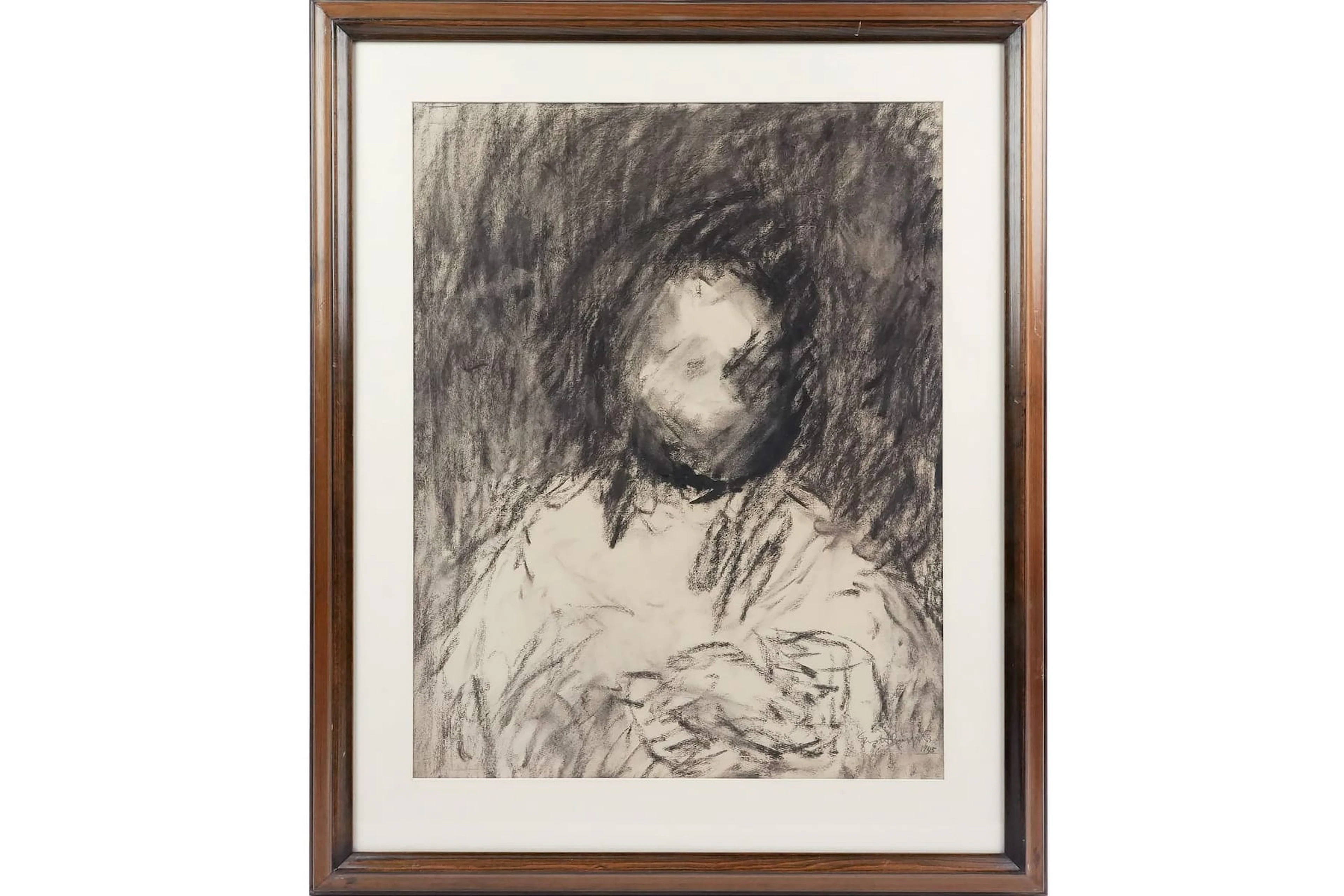 EVERT LUNDQUIST (1904-1994), kolteckning