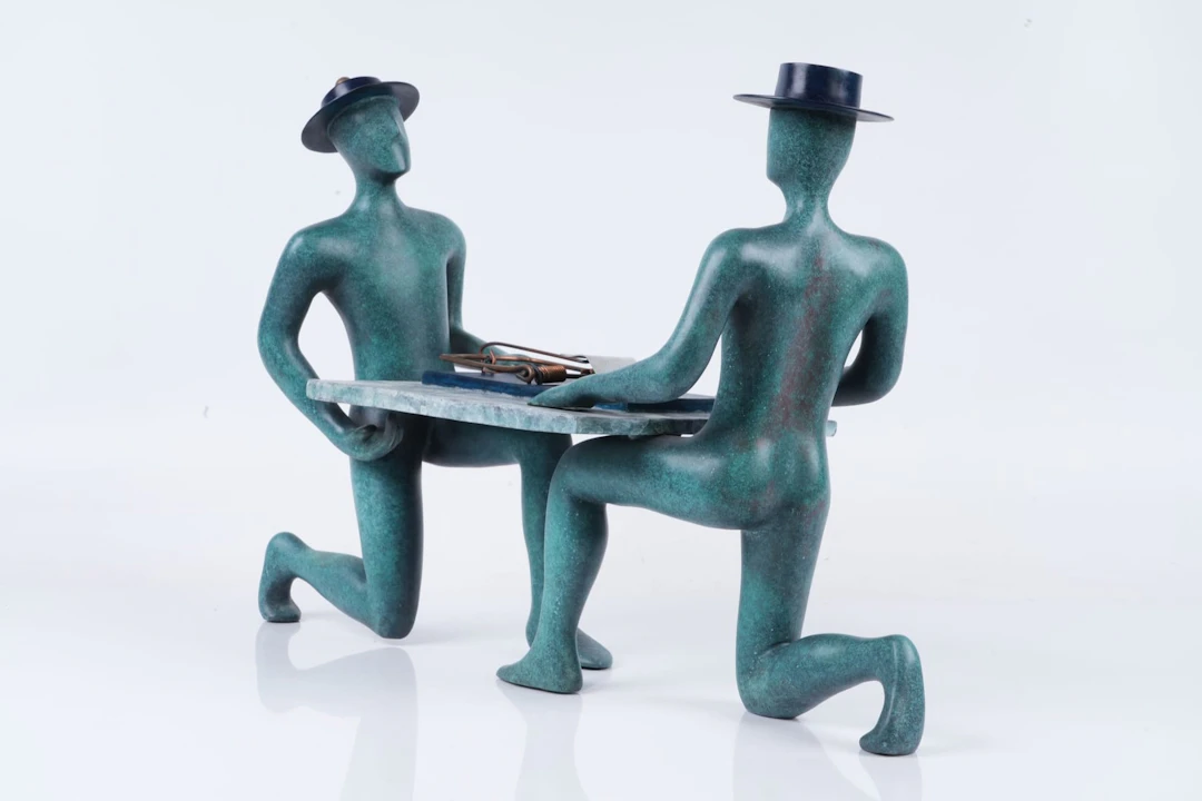 MARK KOSTABI (1960), skulptur, patinerad brons, "Art of the deal"