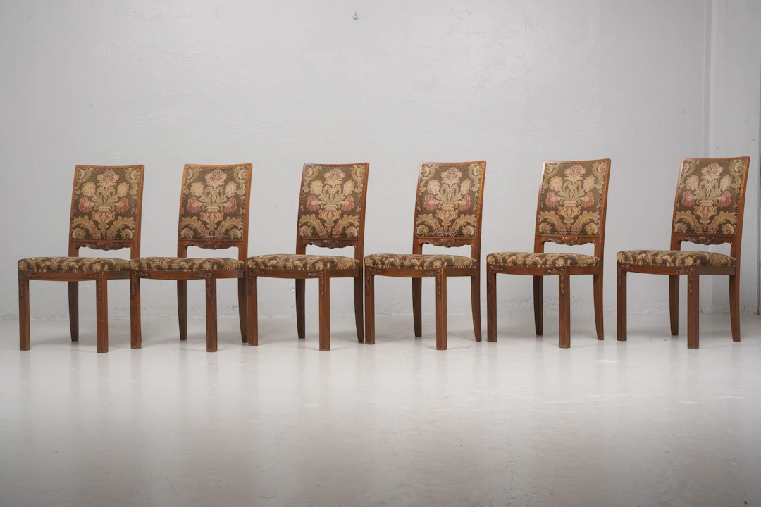 STOLAR, 6 st, mahogny, 1900-talets förra hälft