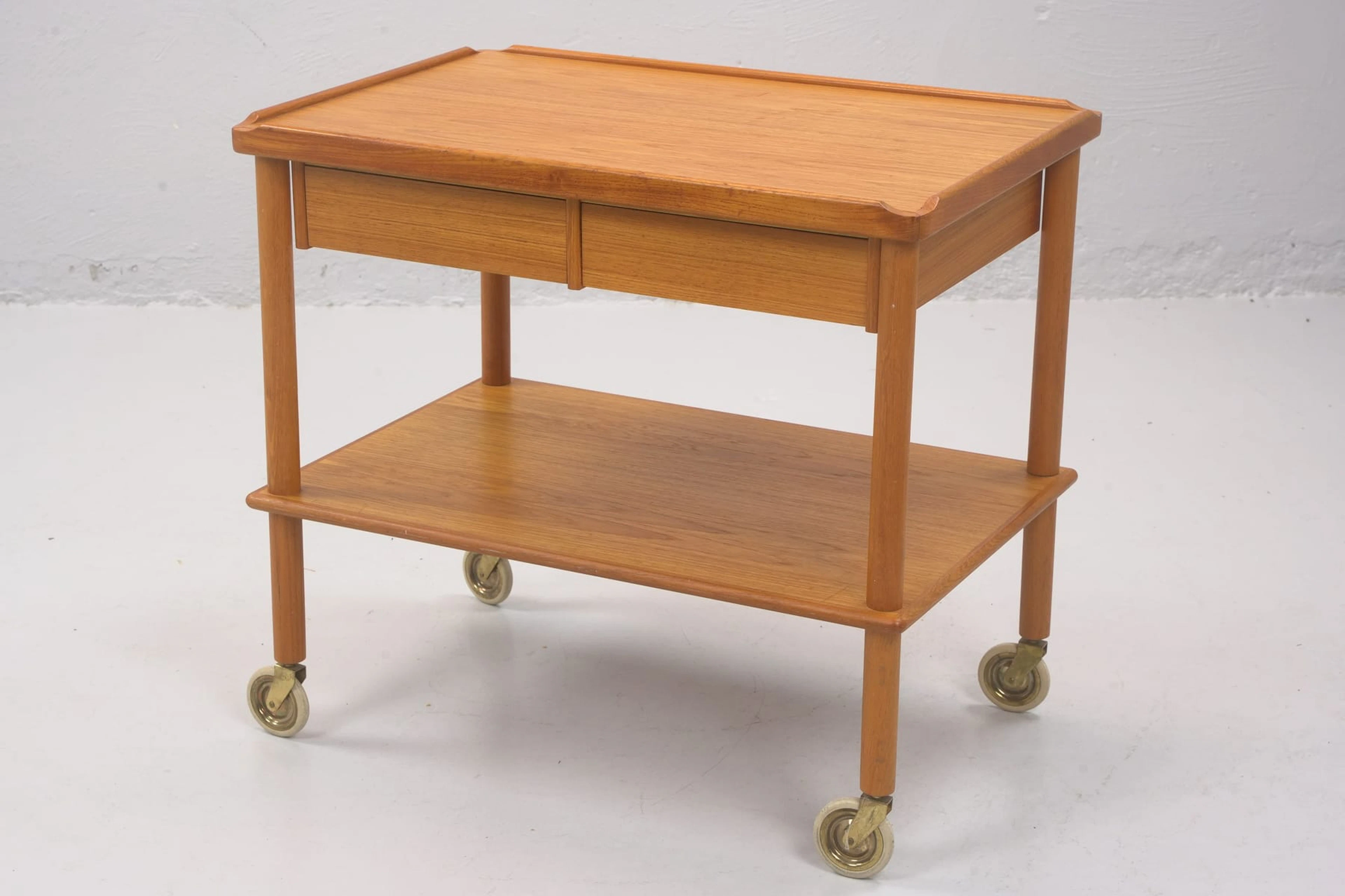 POUL VOLTHER, troligen, serveringsvagn, teak, Gemla, DIÖ 1950-tal