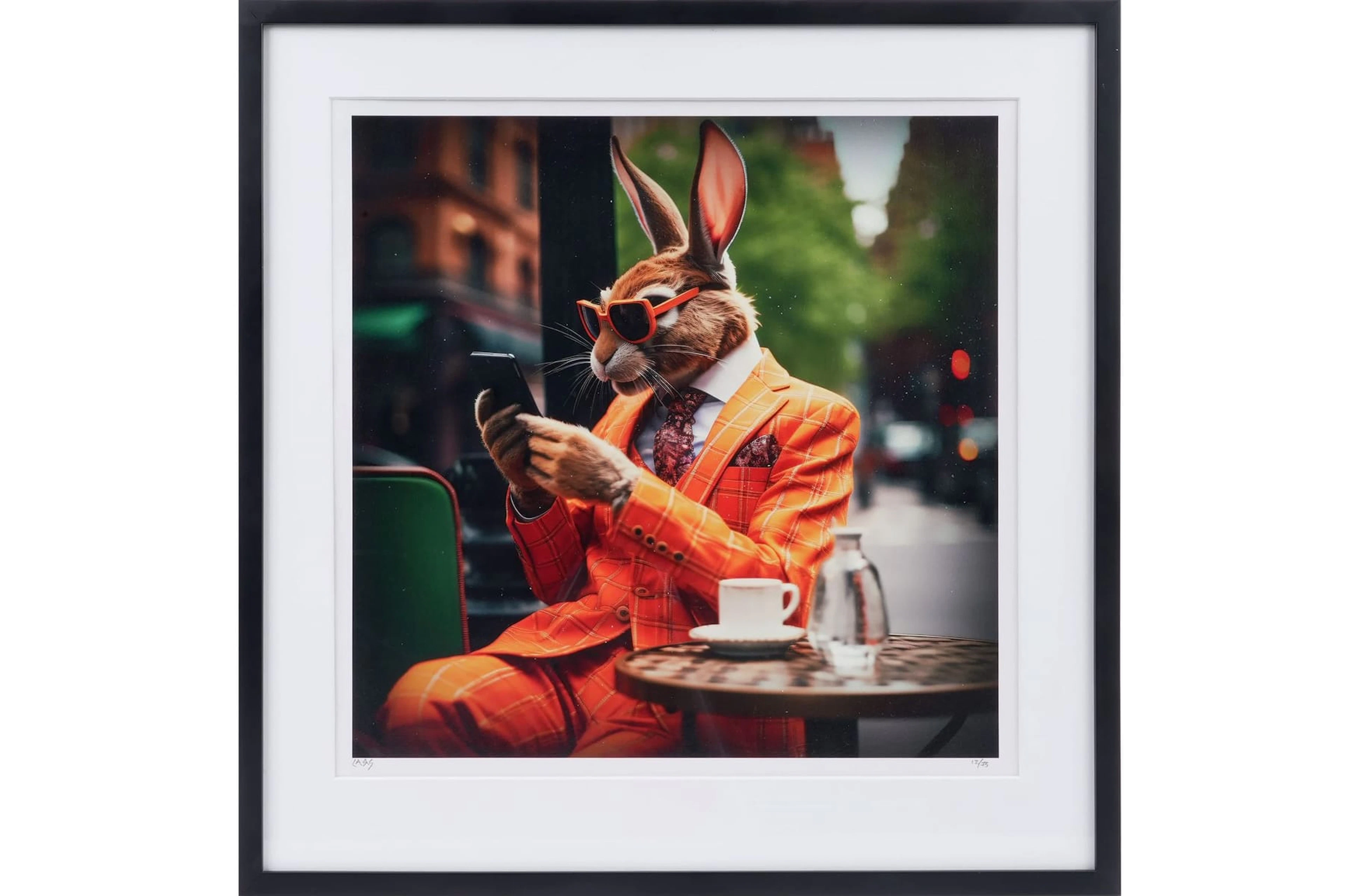 LARS TUNEBO (1962), gicléetryck med glitter, "Street rabbit in NY"