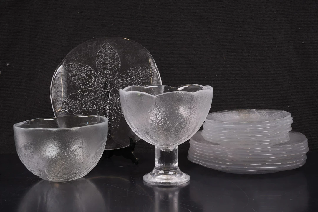 GÖRAN WÄRFF (1933-2022), servisdelar, 19 st, "Party", Kosta Boda
