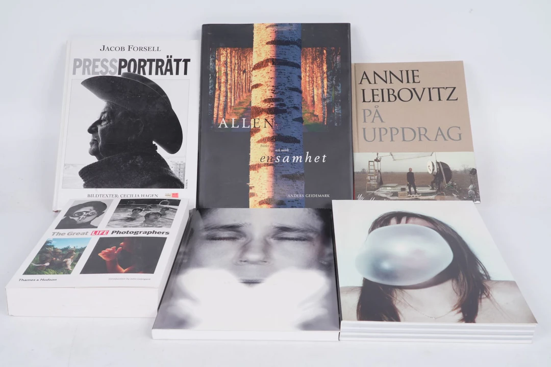 BÖCKER, 6 st., fotografi, bl.a. Annie Liebovitz, "På uppdrag", "Fotografi