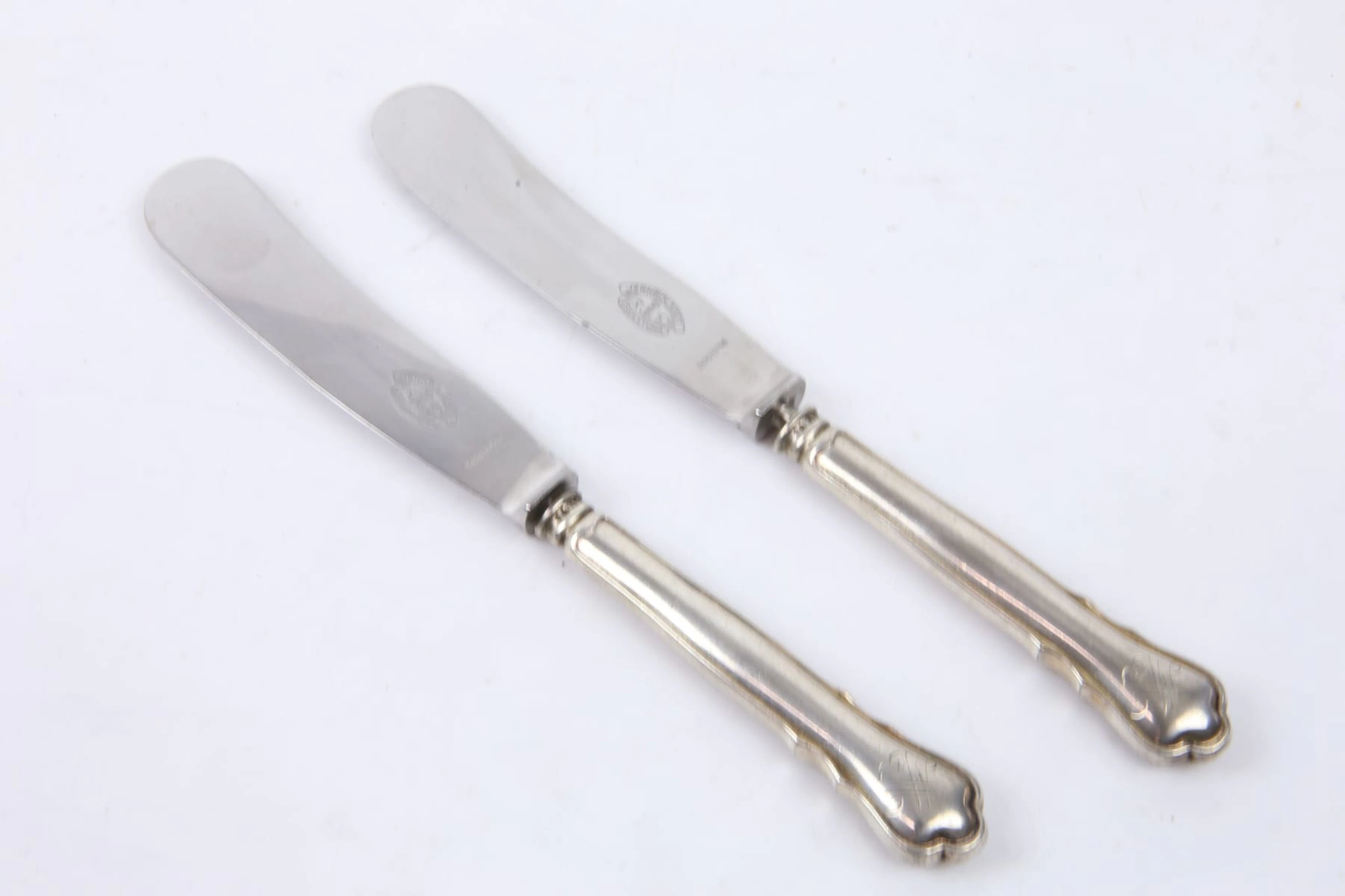 KNIVAR, 2 st, silver, "Chippendale", GAB