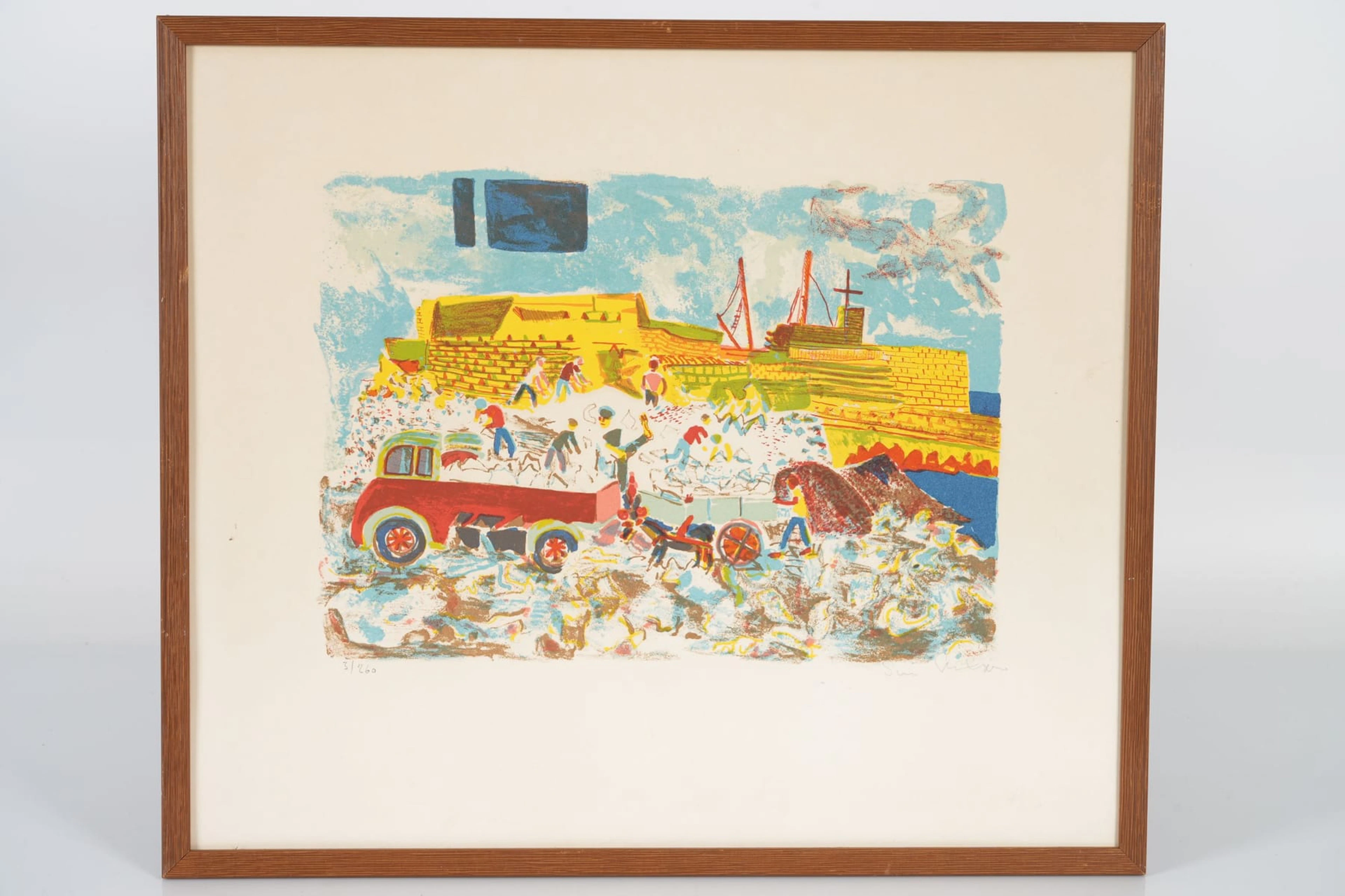 SVEN X:ET ERIXSON (1899-1970), färglitografi, "Svavellossning"