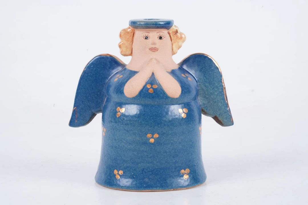 LISA LARSON (1931-2024), figurin / ljusstake, ängel, K-Studion, Gustavsberg