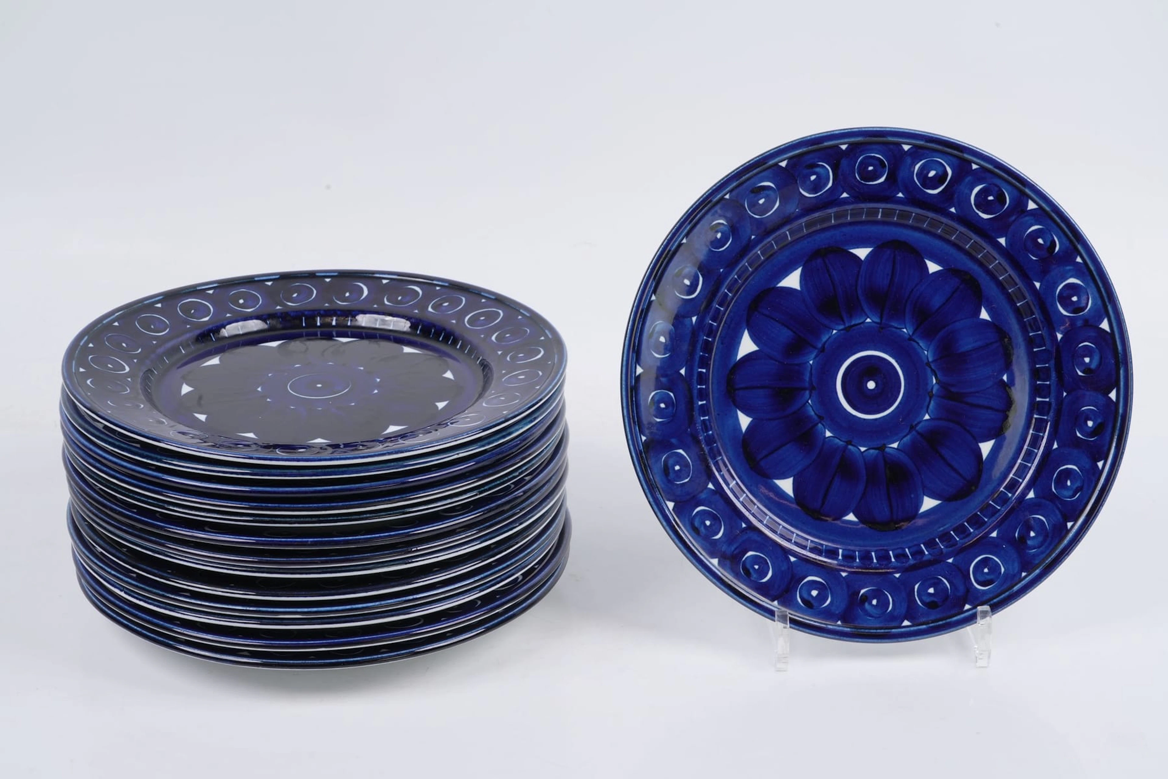 ULLA PROCOPÉ (1921-1968), mattallrikar, 14 st, "Valencia", Arabia