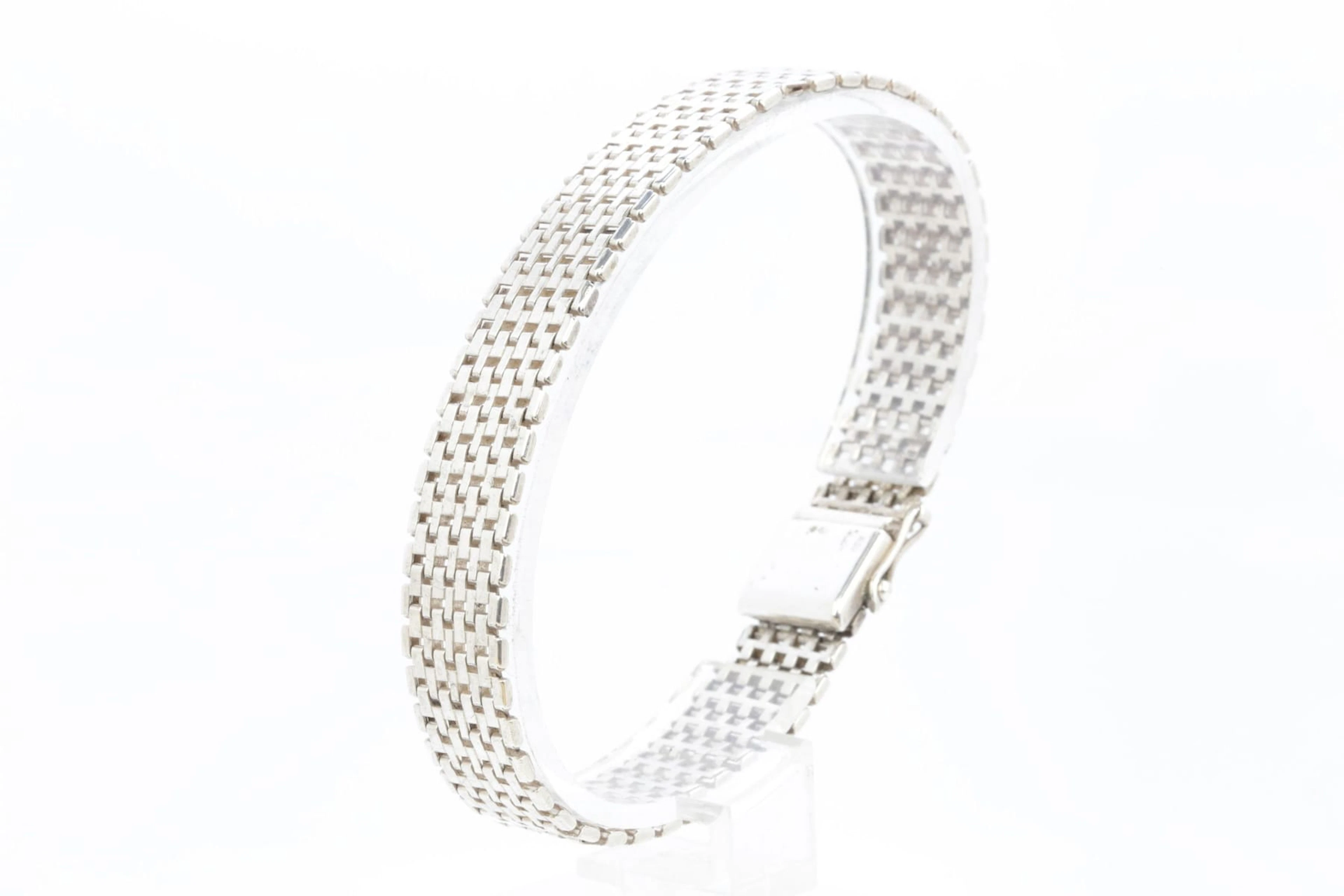ARMBAND, mattlänk, silver, Friedrich Speidel, Pforzheim, Tyskland
