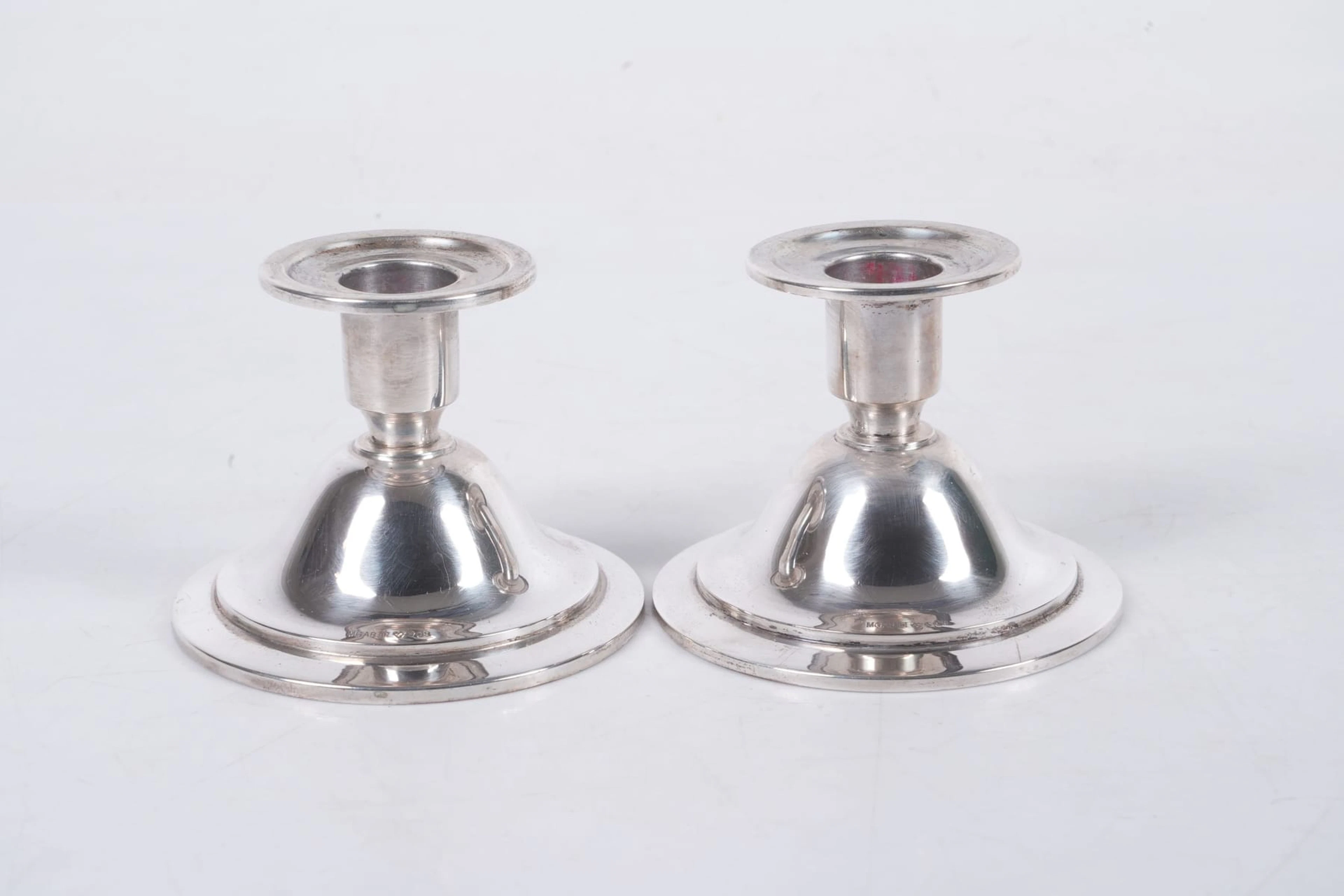 LJUSSTAKAR, ett par, silver, K G Markströms Guldsmeds AB, 1953