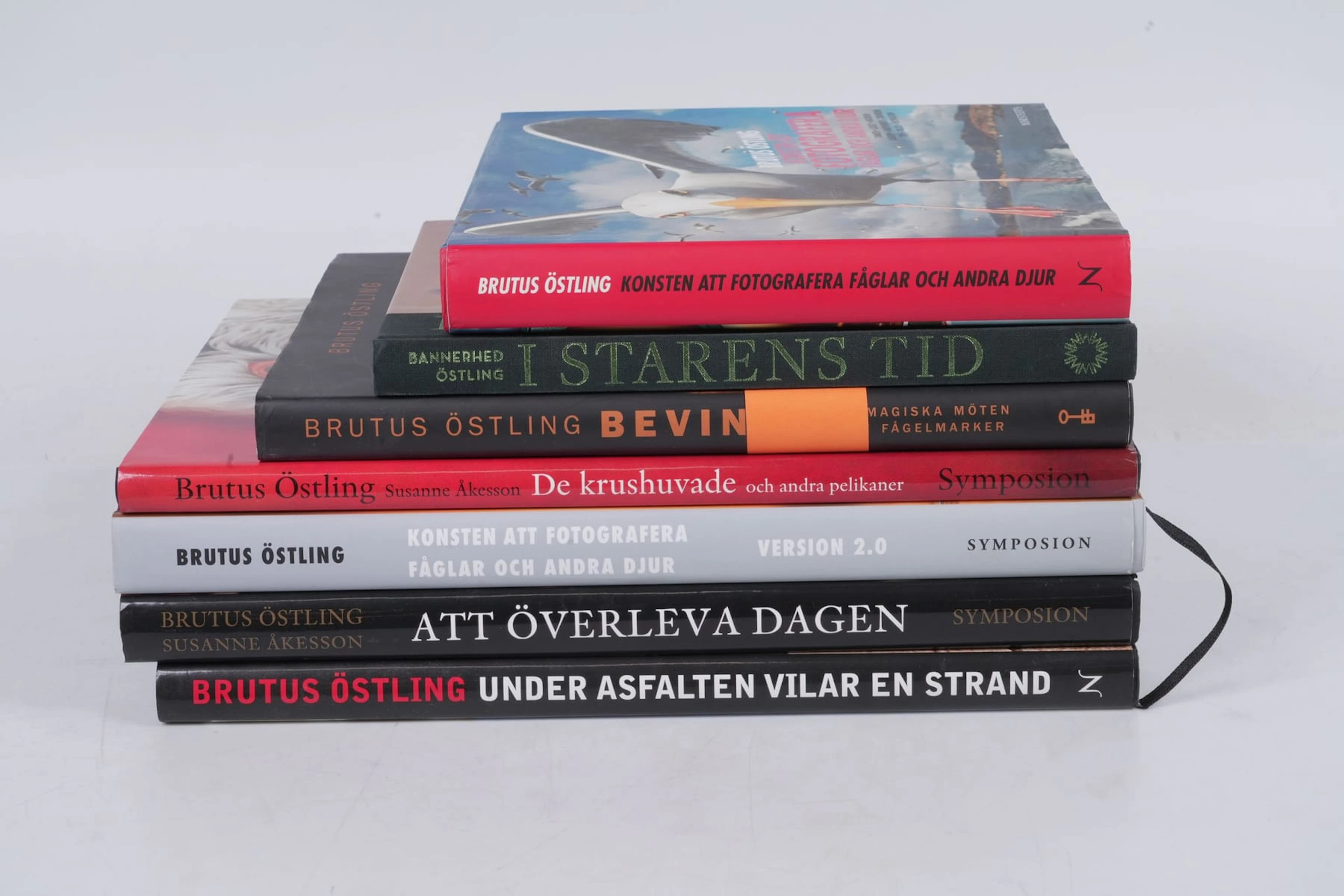 BRUTUS ÖSTLING, böcker, 7 st, bl.a. Konsten att fotografera fåglar